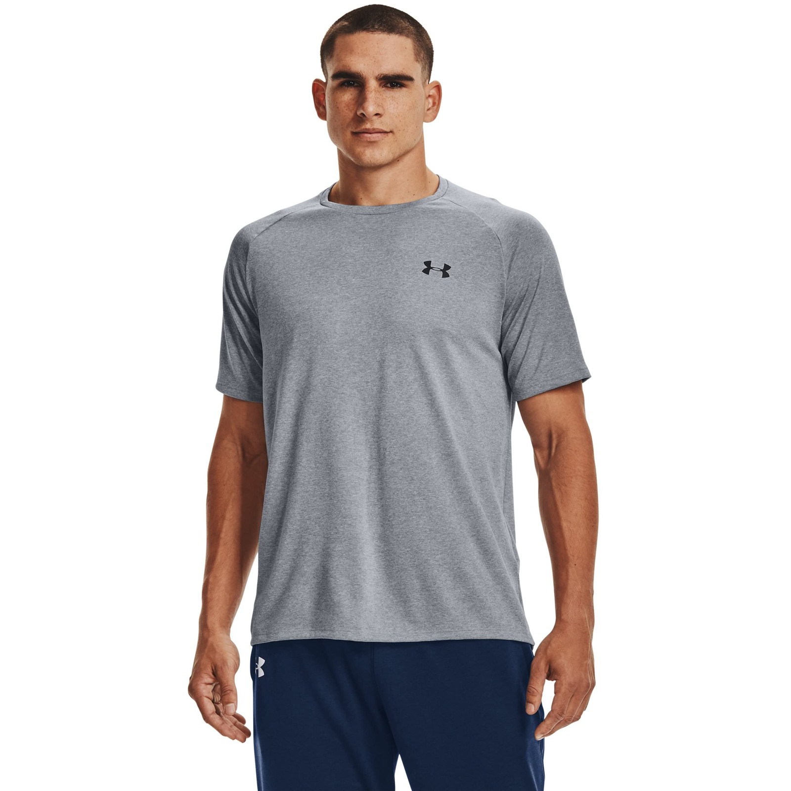 Under Armour Men’s Tech 2.0 Short-Sleeve T-Shirt Steel Light Heather/Black Small