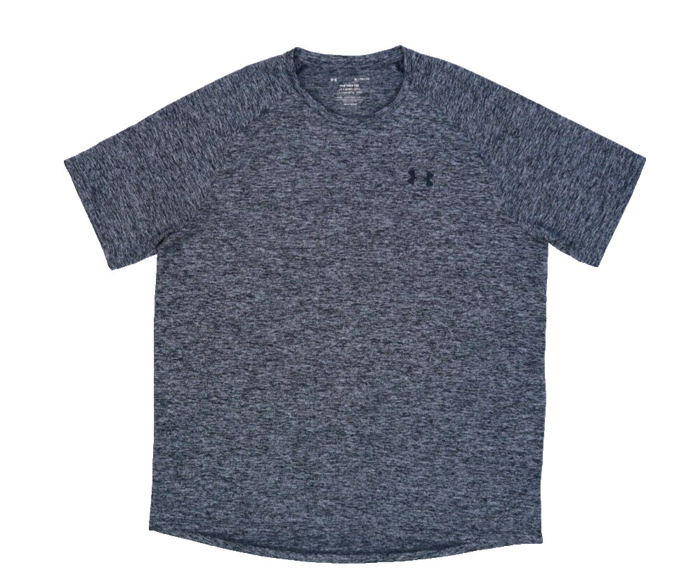 Under Armour Mens Heather Gray Loose Fit Short Sleeve The Tech Tee T-Shirt XL