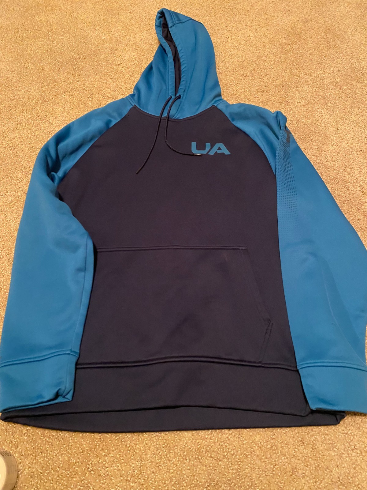 Under Armour UA ColdGear Hoodie Pullover Mens Navy/Blue Activewear Sports