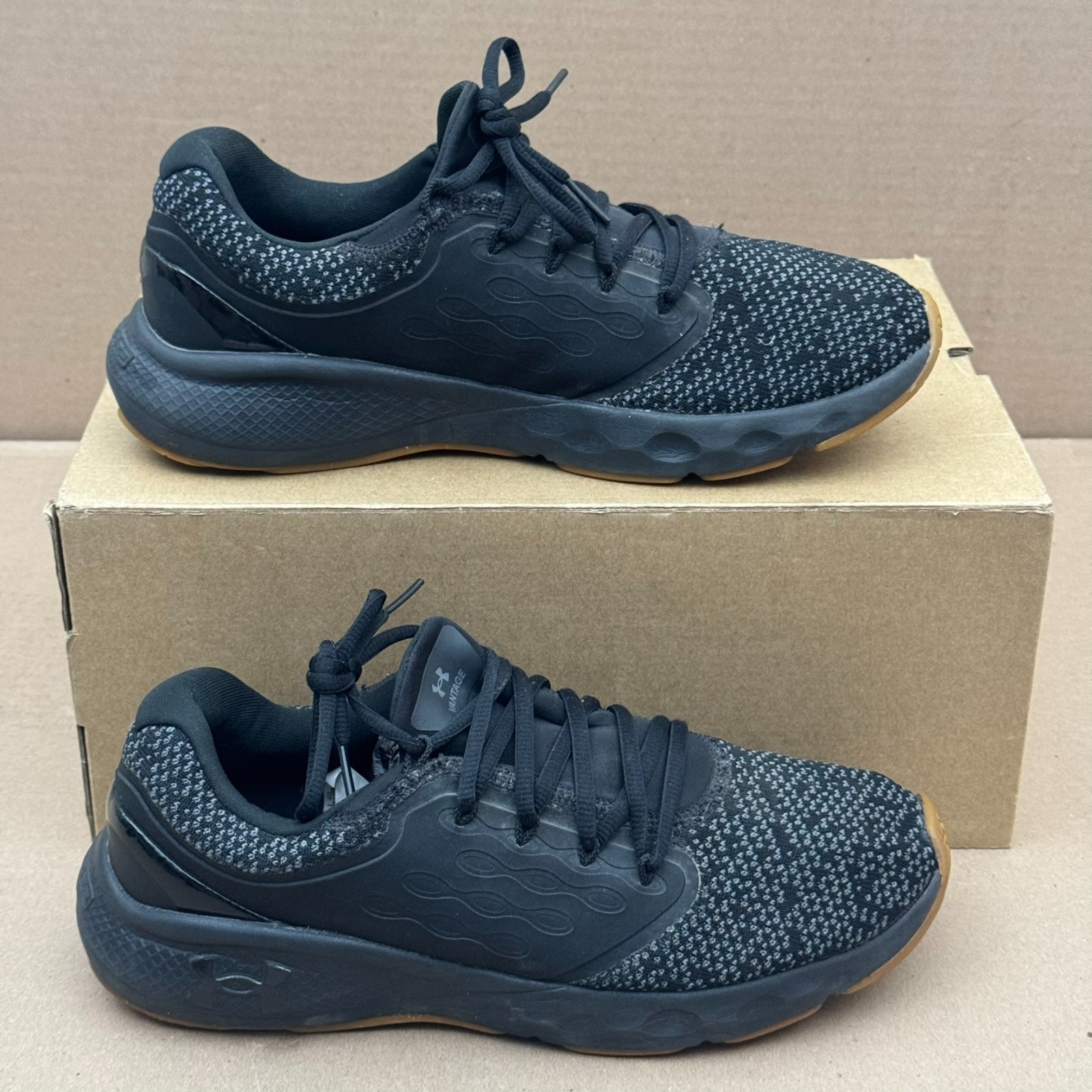 Under Armour Charged Vantage Men’s Running Shoes Black/Gum US 9 Pre-Owned