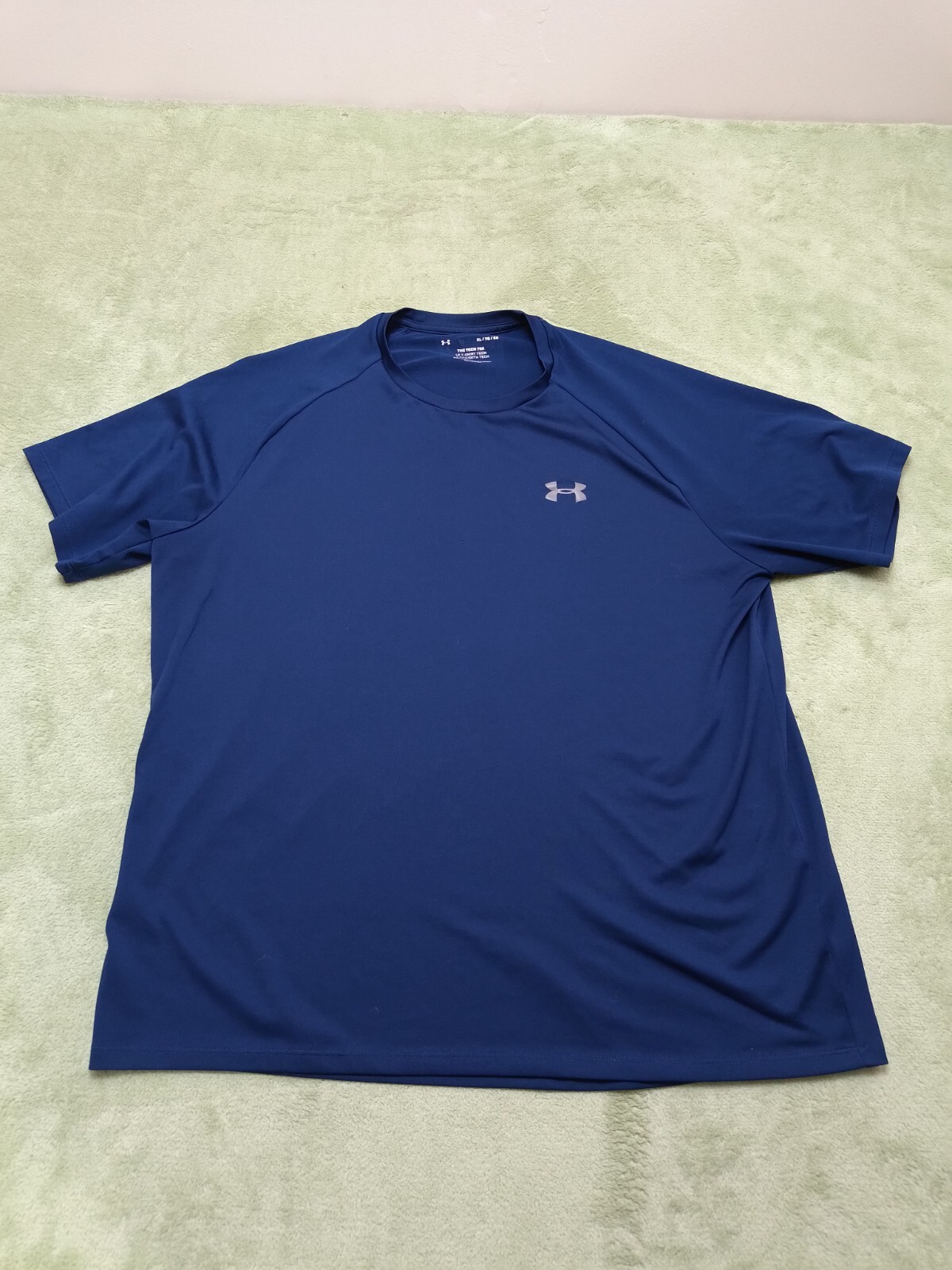 Under Armour The Tech Tee T Shirt Blue  Heather Mens  XL  Short Sleeve