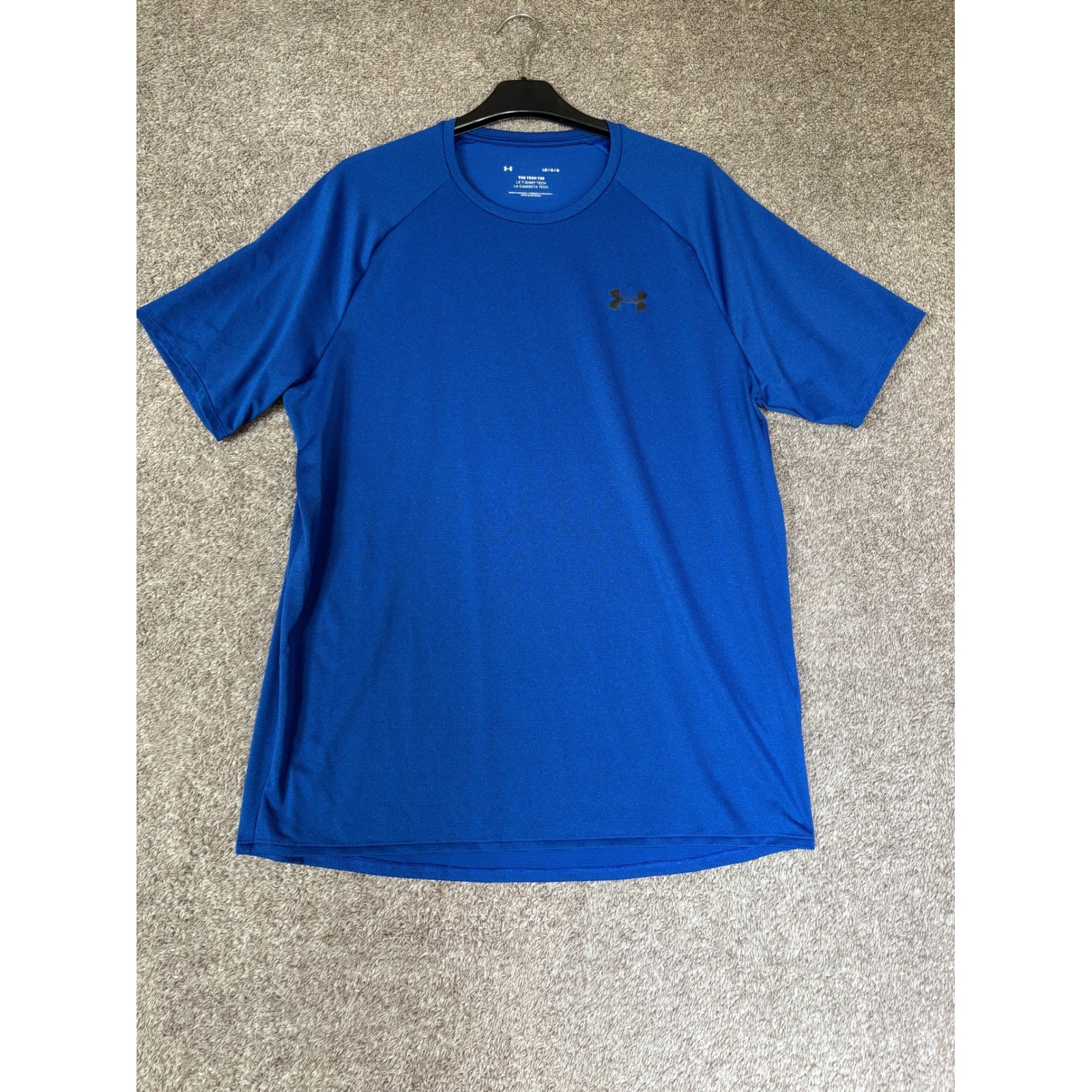 Under Armour Men’s Blue The Tech T Shirt LG Athletic Performance Training
