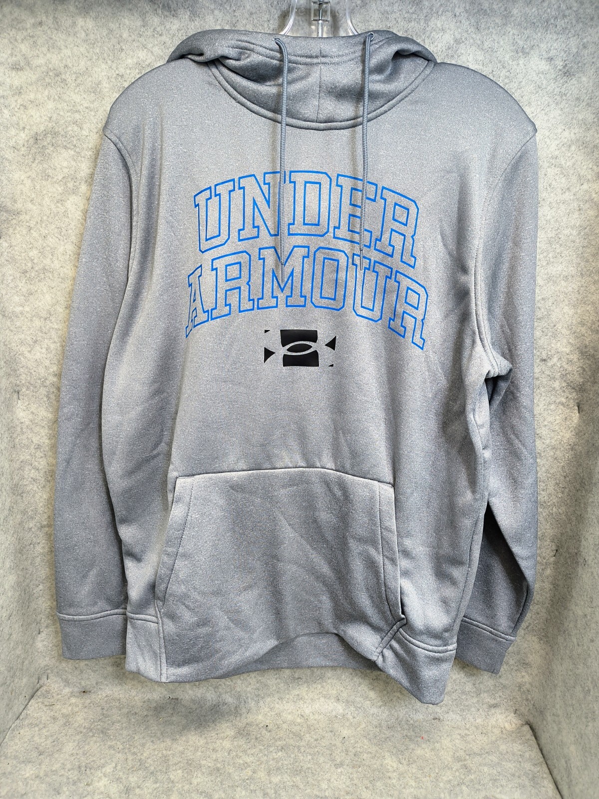 Sweatshirt Mens M 46 Light Gray Hoodie Pullover Spellout Under Armour