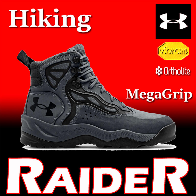LIMITED MEN’S UNDER ARMOUR CHARGED RAIDER HIKING BOOTS MEGAGRIP TRAIL TERRAIN