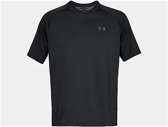 A Under Armour Men M Tech 2.0 Shortsleeve T-shirt 1326413/001 Black/Graphite EUC