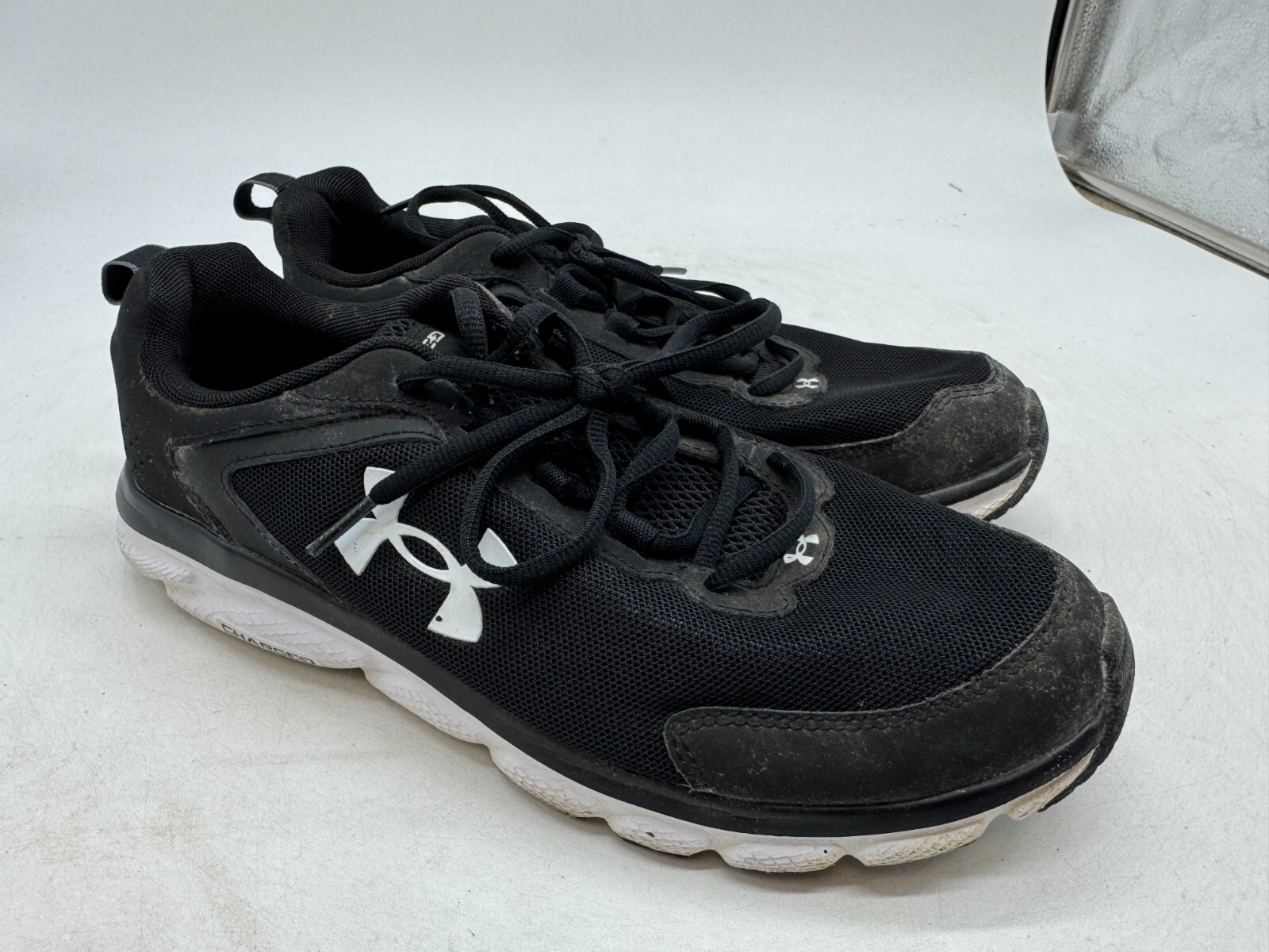 Under Armour Charged Assert 9 Sneakers Men’s Black Lace-Up Running Shoes – 9