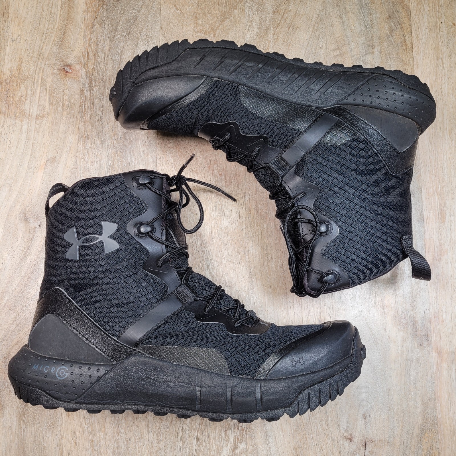 UNDER ARMOUR Men’s Size 9 Micro G Valsetz 6″ Zip Mid Tactical Boots 3023743-001