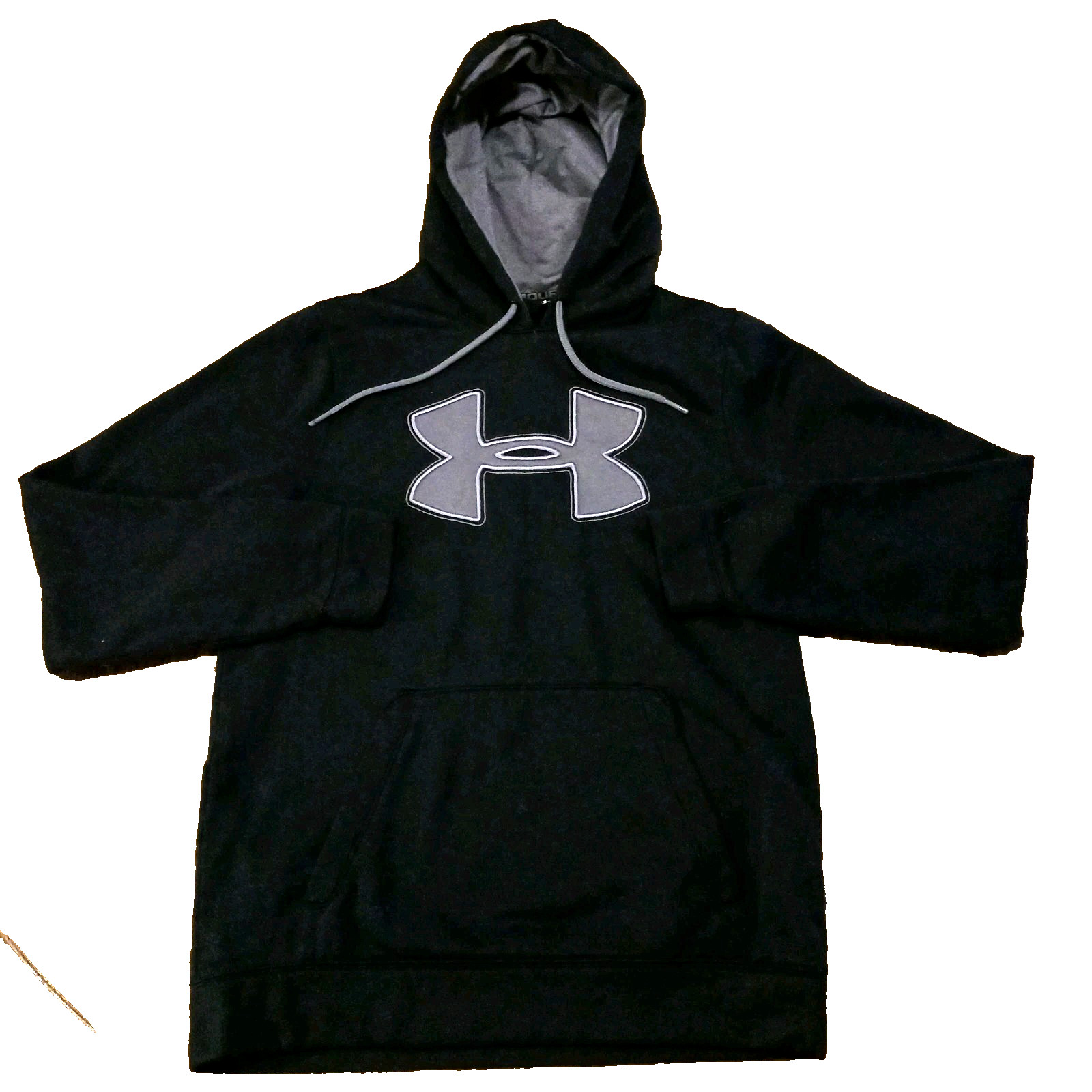 Under Armour Mens Black Hoodie Pullover Storm Sweatshirt Pouch Loose Fit Sz M