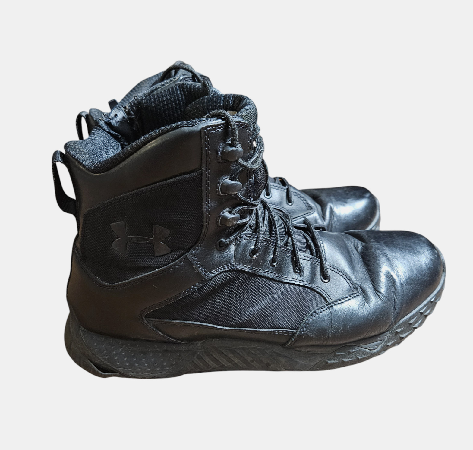 Under Armour Mens Stellar Tactical Side Zip Lace Up Boots 11 Black 1303129-001