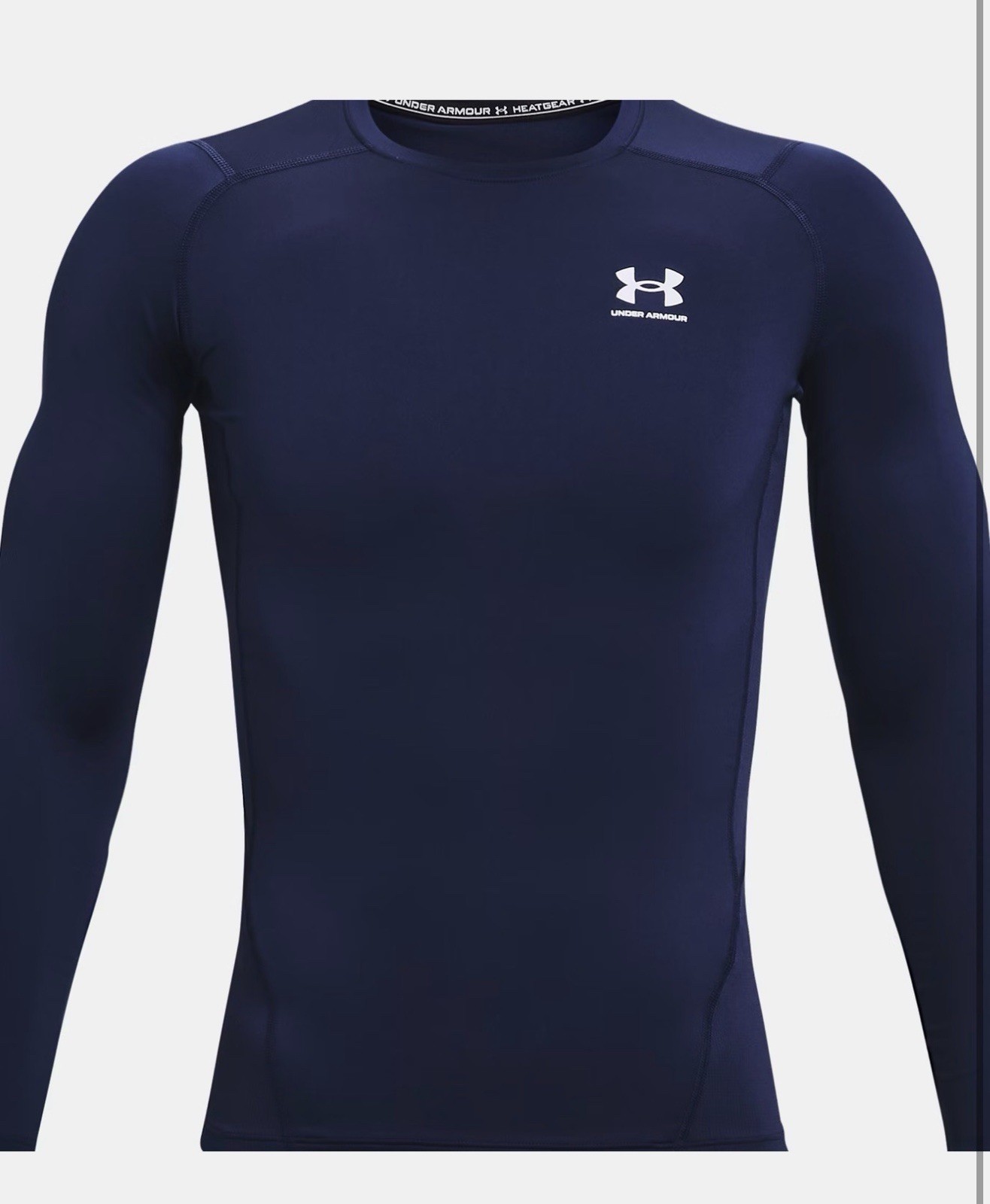 NWT Under Armour Men’s Heatgear Long Sleeve Compression Fit Shirt Navy Large XL