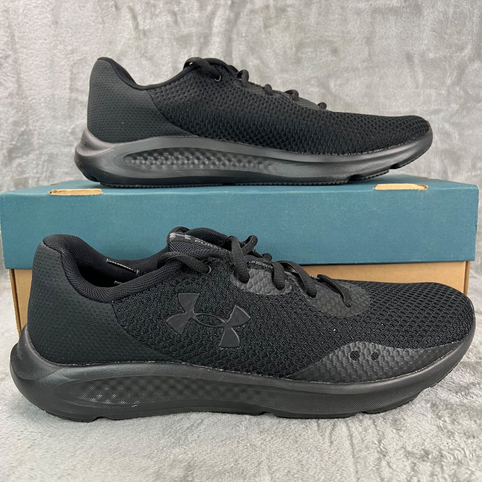 Under Armour Charged Pursuit 3 Black Train Running Shoes Sneakers Mens Size 11