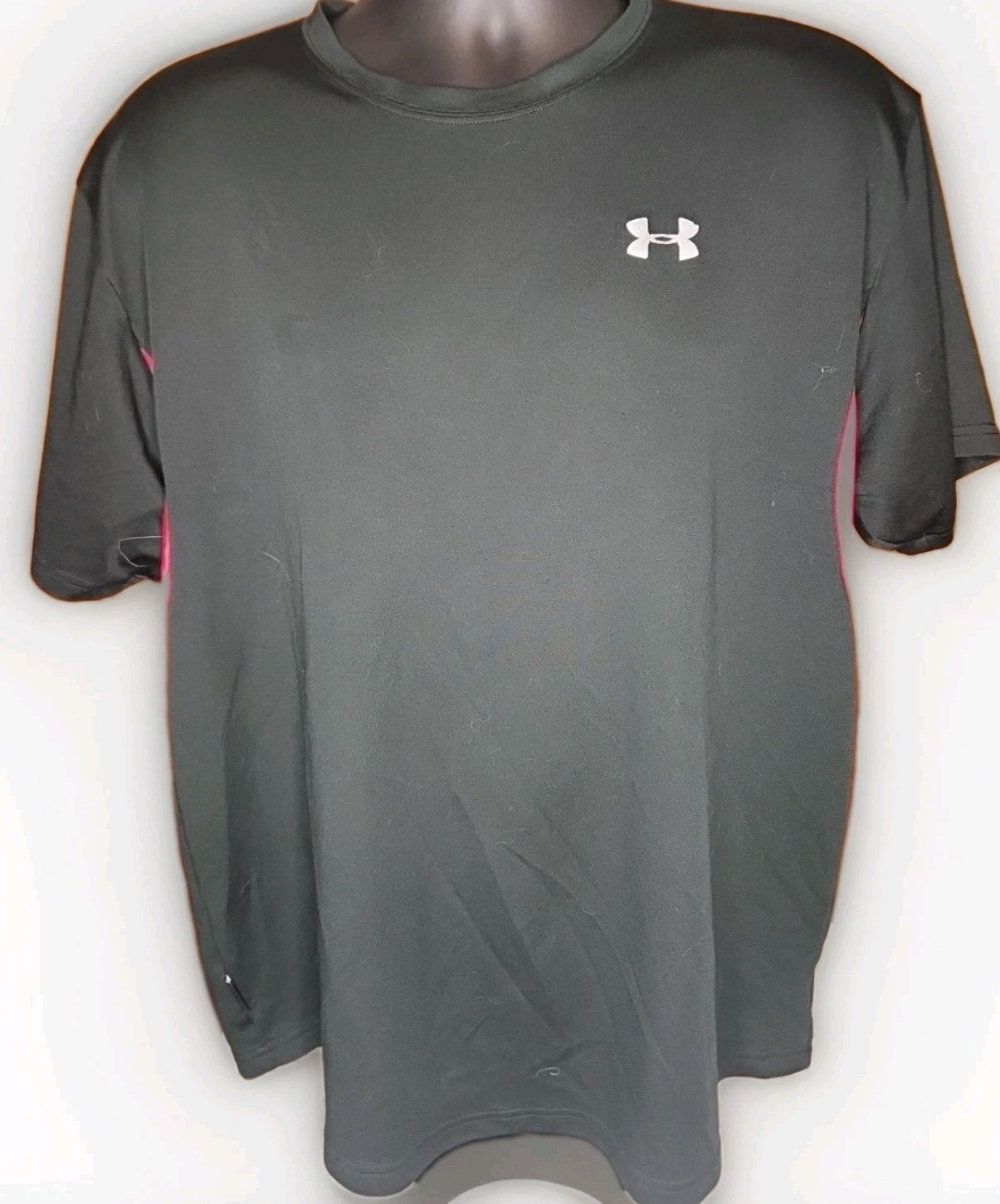 Official Under Armour Brand Men’s Black Red Compression T Shirt Size Large