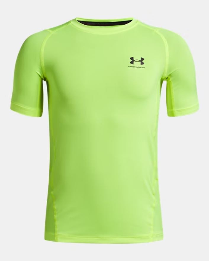 Under Armour Men’s Heat Gear Compression Short Sleeve Top, Citron, Small