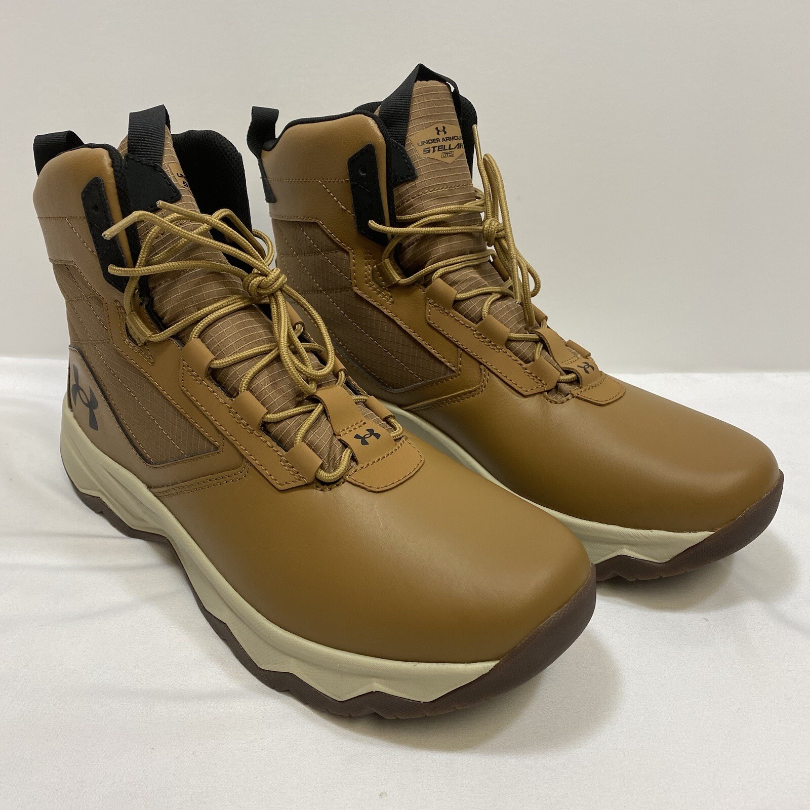 Under Armour Boots Men 8 Brown Tactical Leather High Top  Stellar G2 6″ Gorpcore