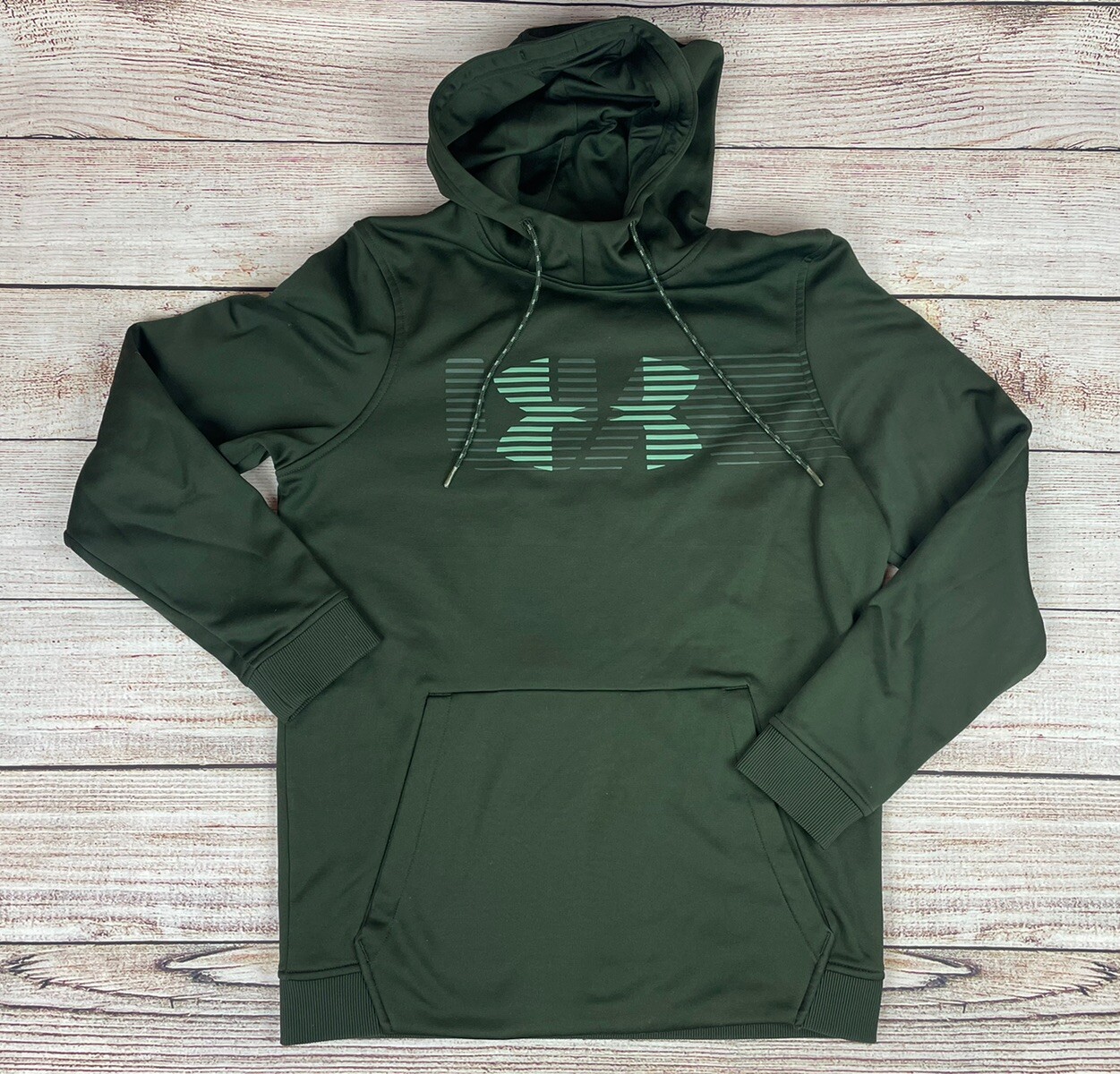 Under Armour Hoodie Men’s Cold Gear Olive Green Excellent Condition Small