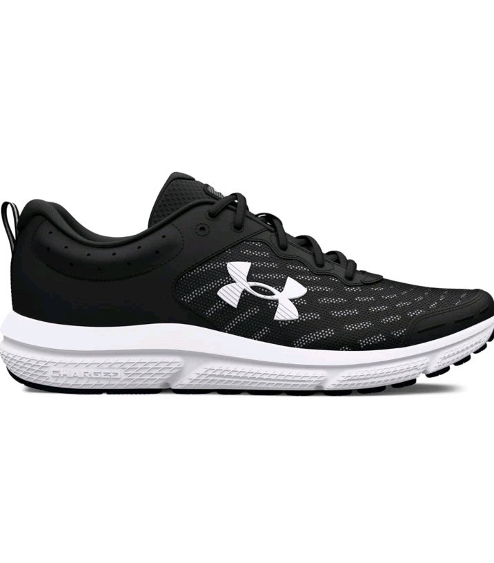 Under Armour UA Charged Assert 10 Running Black White Shoes 3026175 Men’s 13