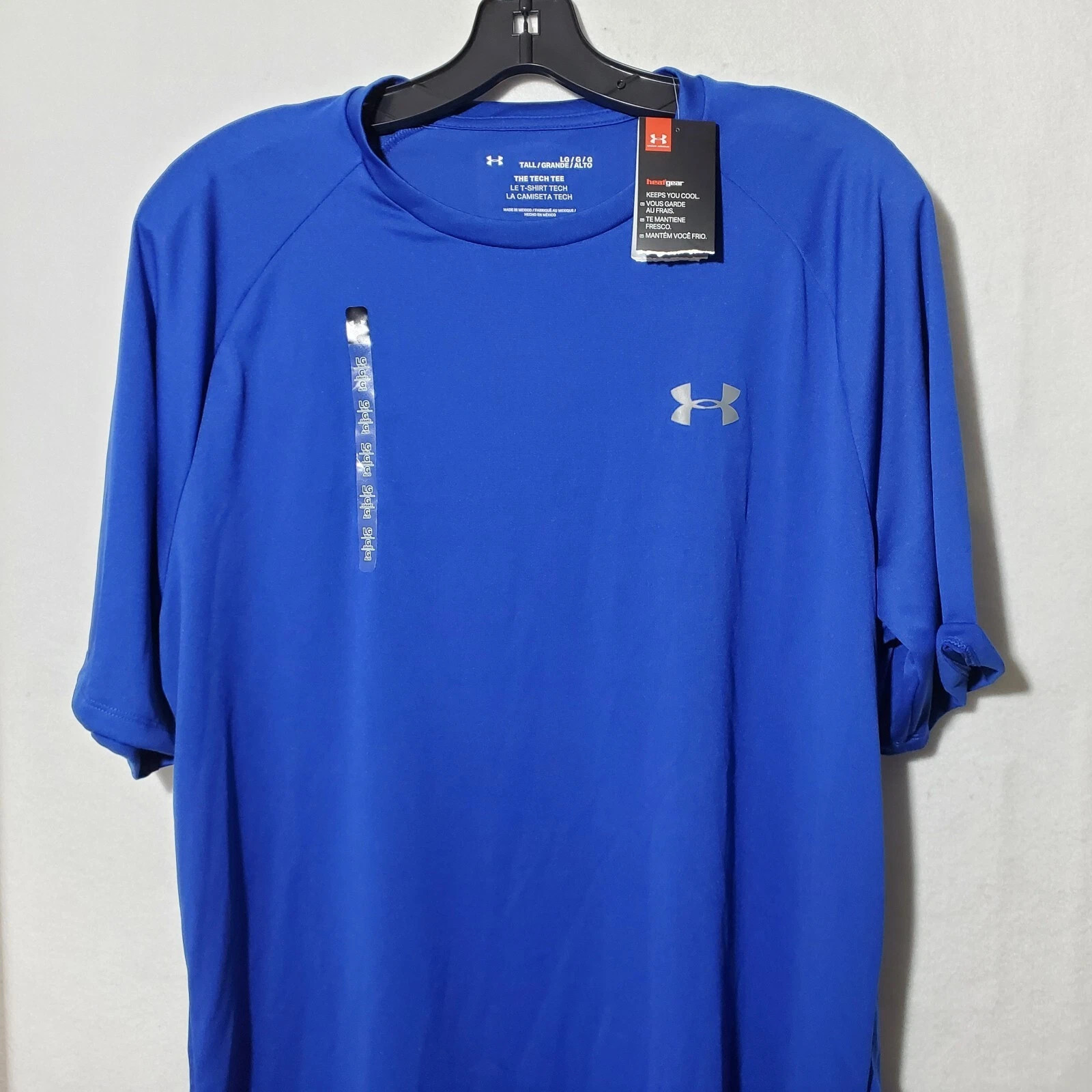 UNDER ARMOUR SHIRT MEN’S THE TECH TEE SHIRT CREWNECK SHORT SLEEVE SIZE L – BLUE