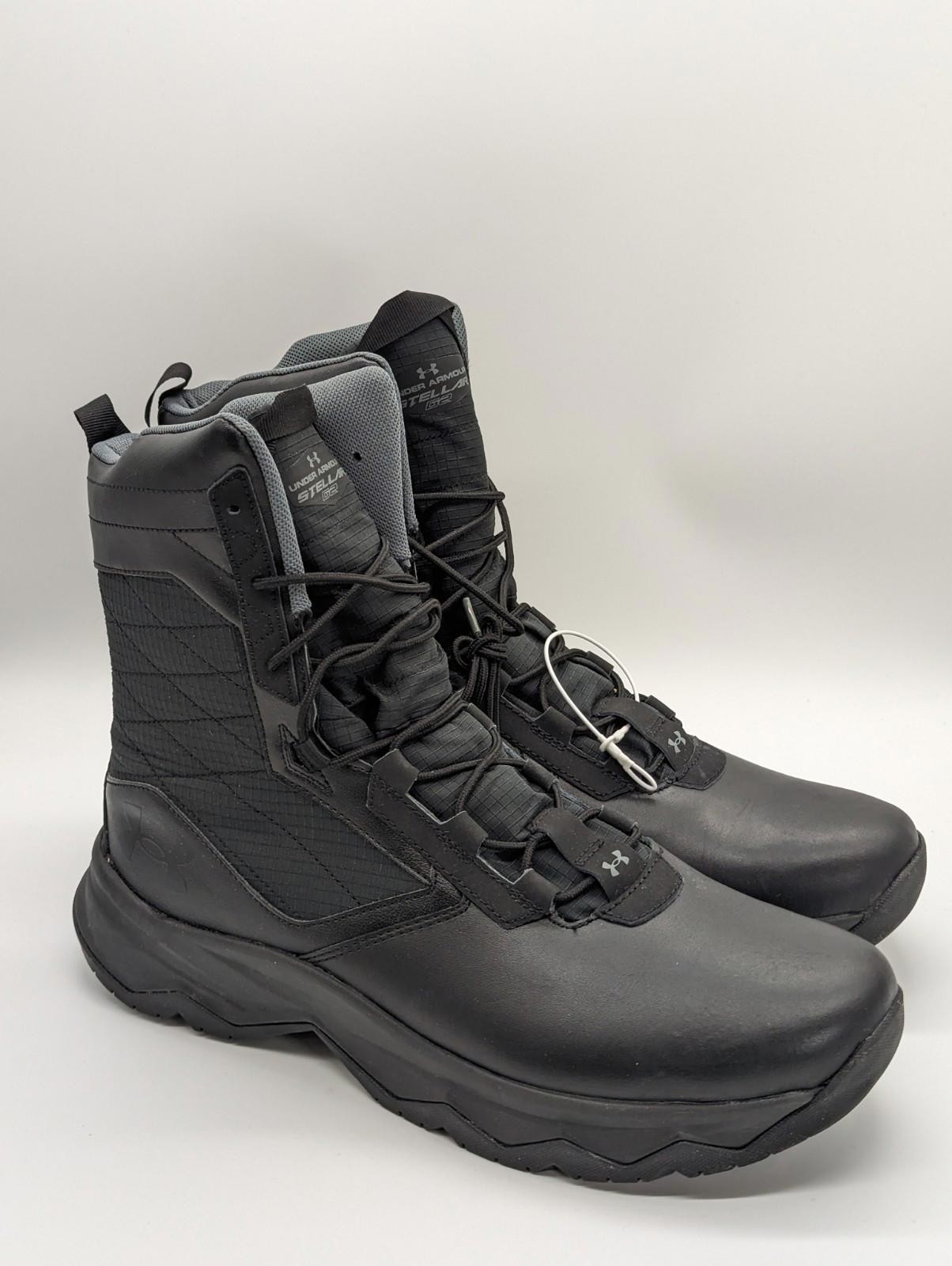 Men’s Size 13 Under Armour Stellar G2 8″ Tactical Boots Black 3024946-001 New