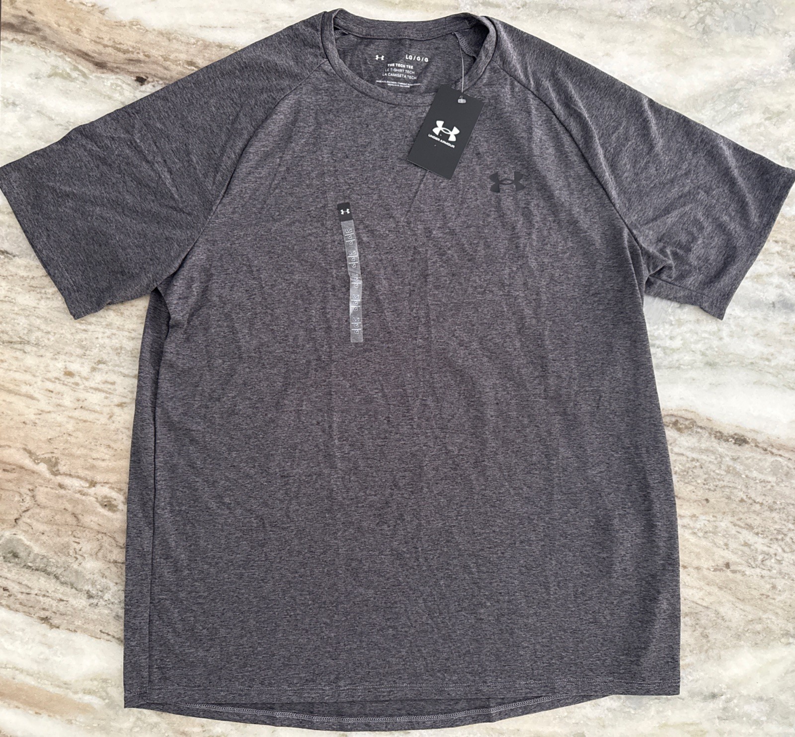 NWT Under Armour Tech 2.0 Short Sleeve T-Shirt Tee Men’s Large (L) Heather Grey