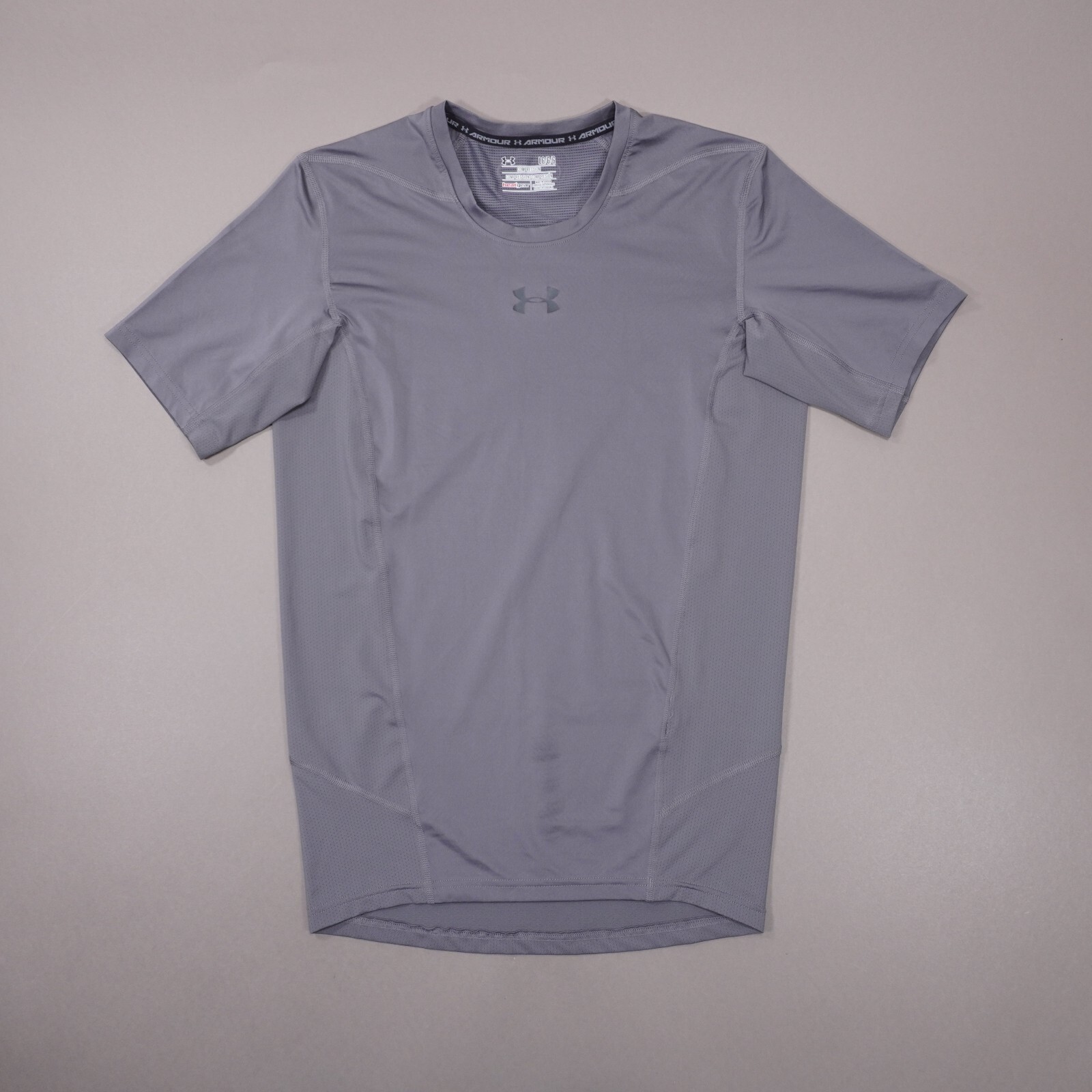 Under Armour SuperVent Compression HeatGear Short Sleeve Shirt Mens Large Gray