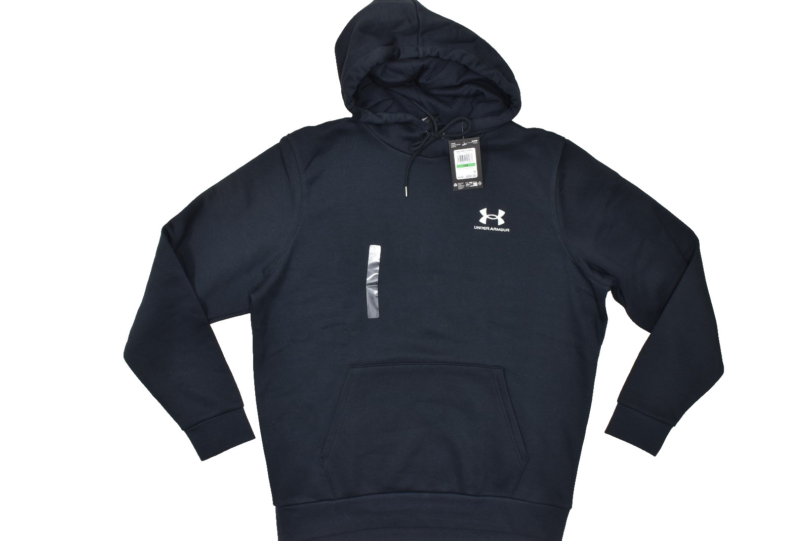 Under Armour Men’s Icon Fleece Hoodie Regular Size L Black NWT Loose Fit Cotton