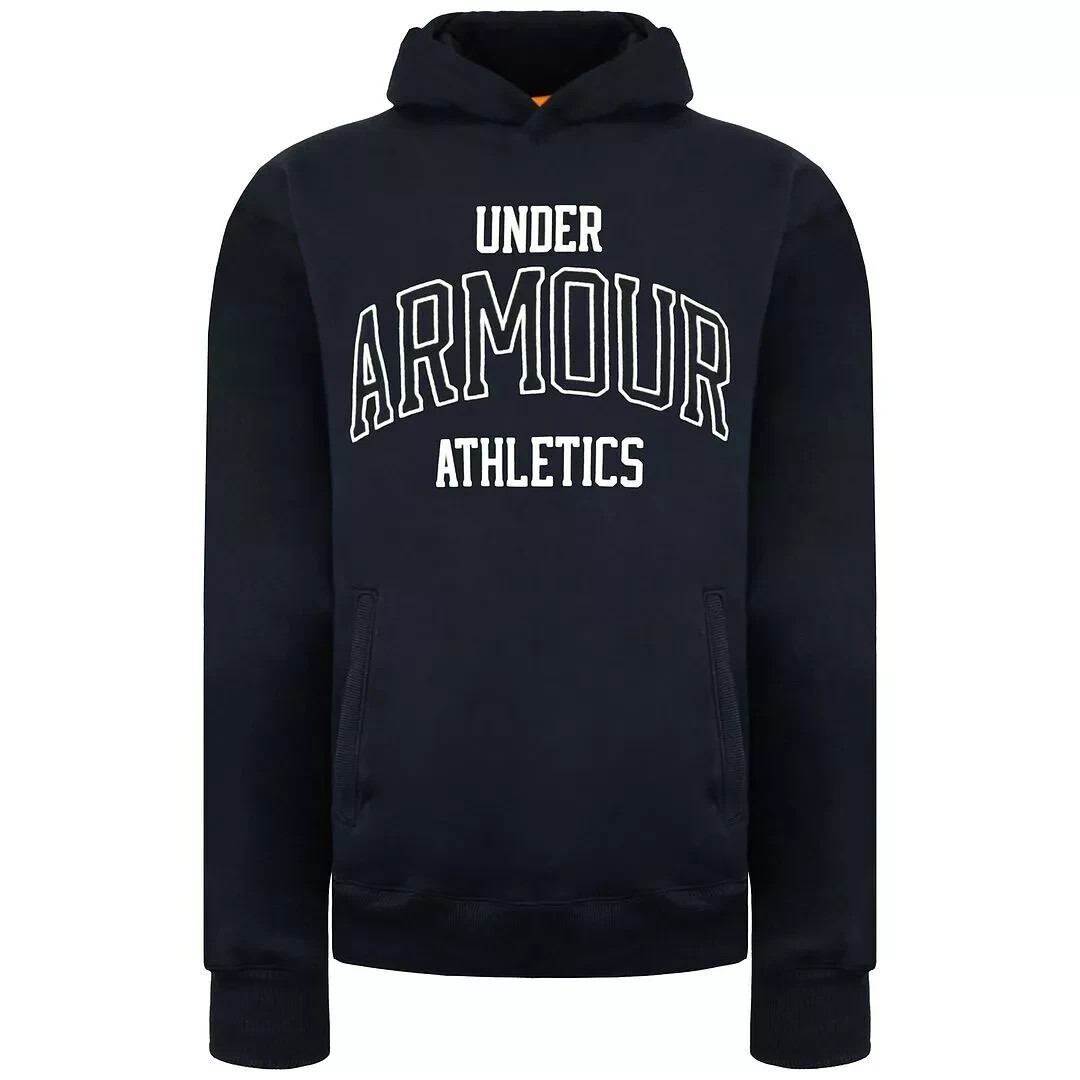 NWT $80 Under Armour Athletics Hoodie Pullover Mens MEDIUM Black New 1366411 001