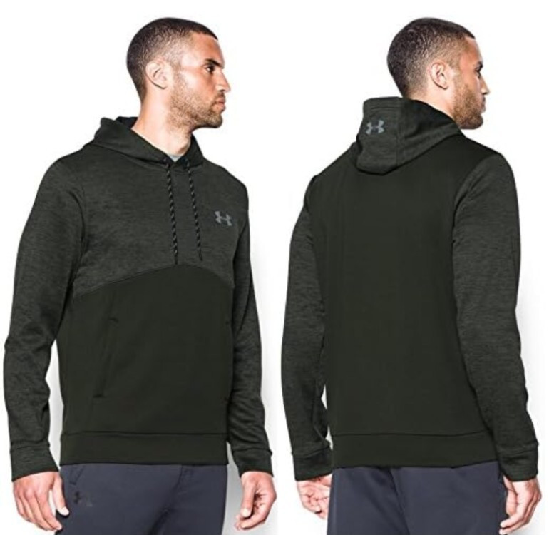 Under Armour Hoodie Fleece UA Mens 1780750 Pullover Embroidered Shirt L, Grey NT