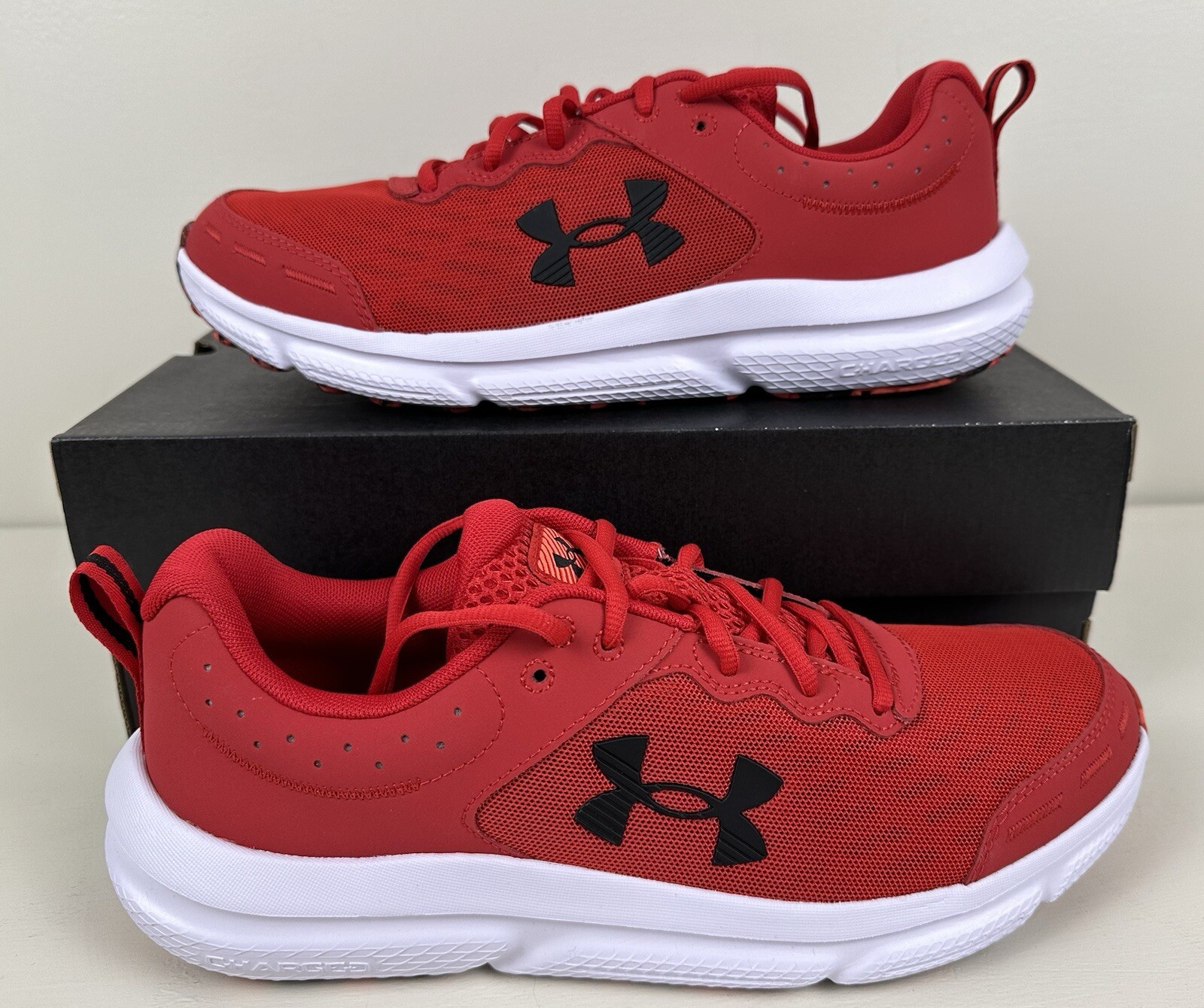 Under Armour UA Charged Assert 10 Running Training Shoes Red Men’s Size 11 NEW!