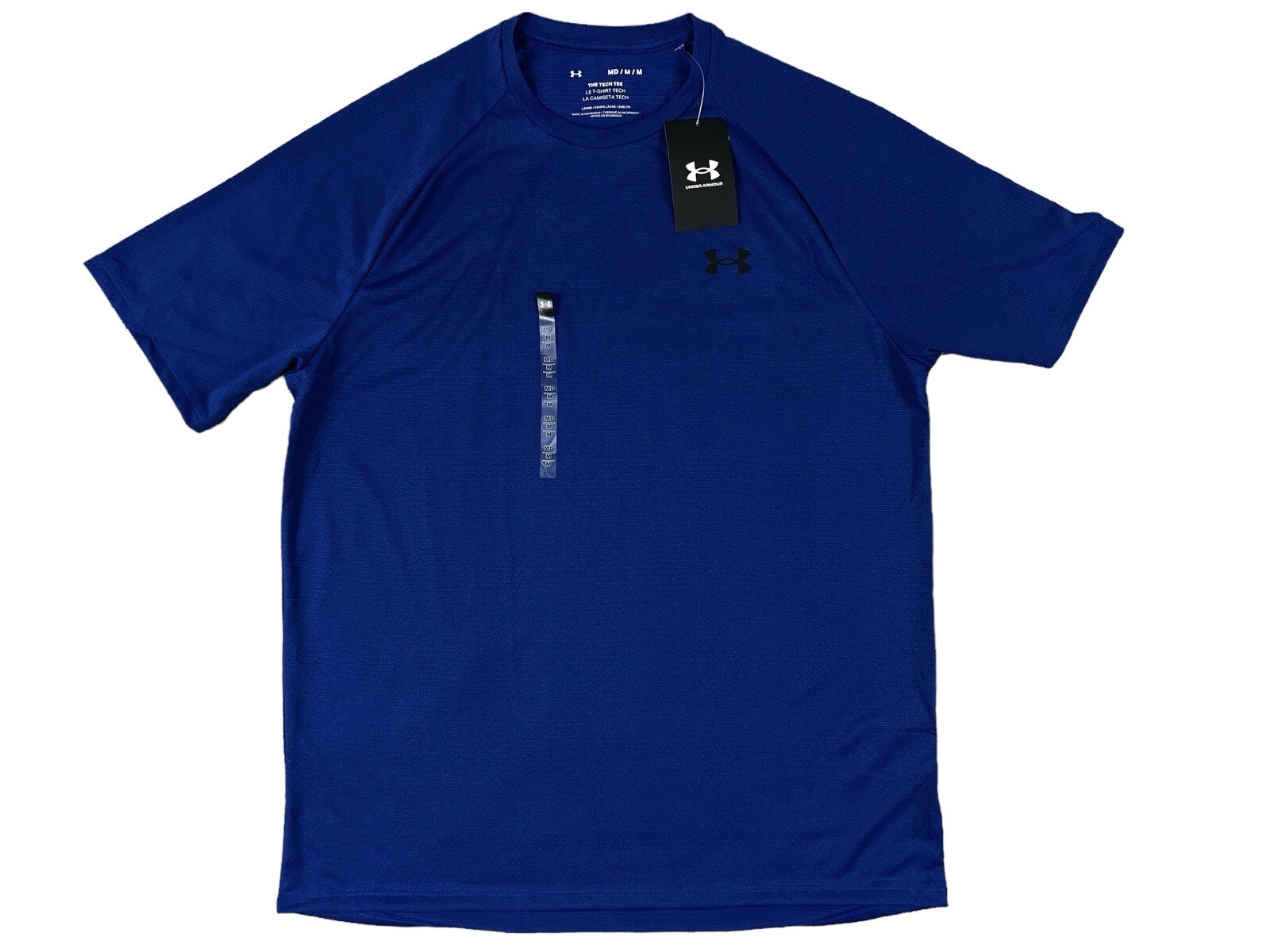 NWT Under Armour The Tech Tee Men Blue Short Sleeve Shirt Sz M