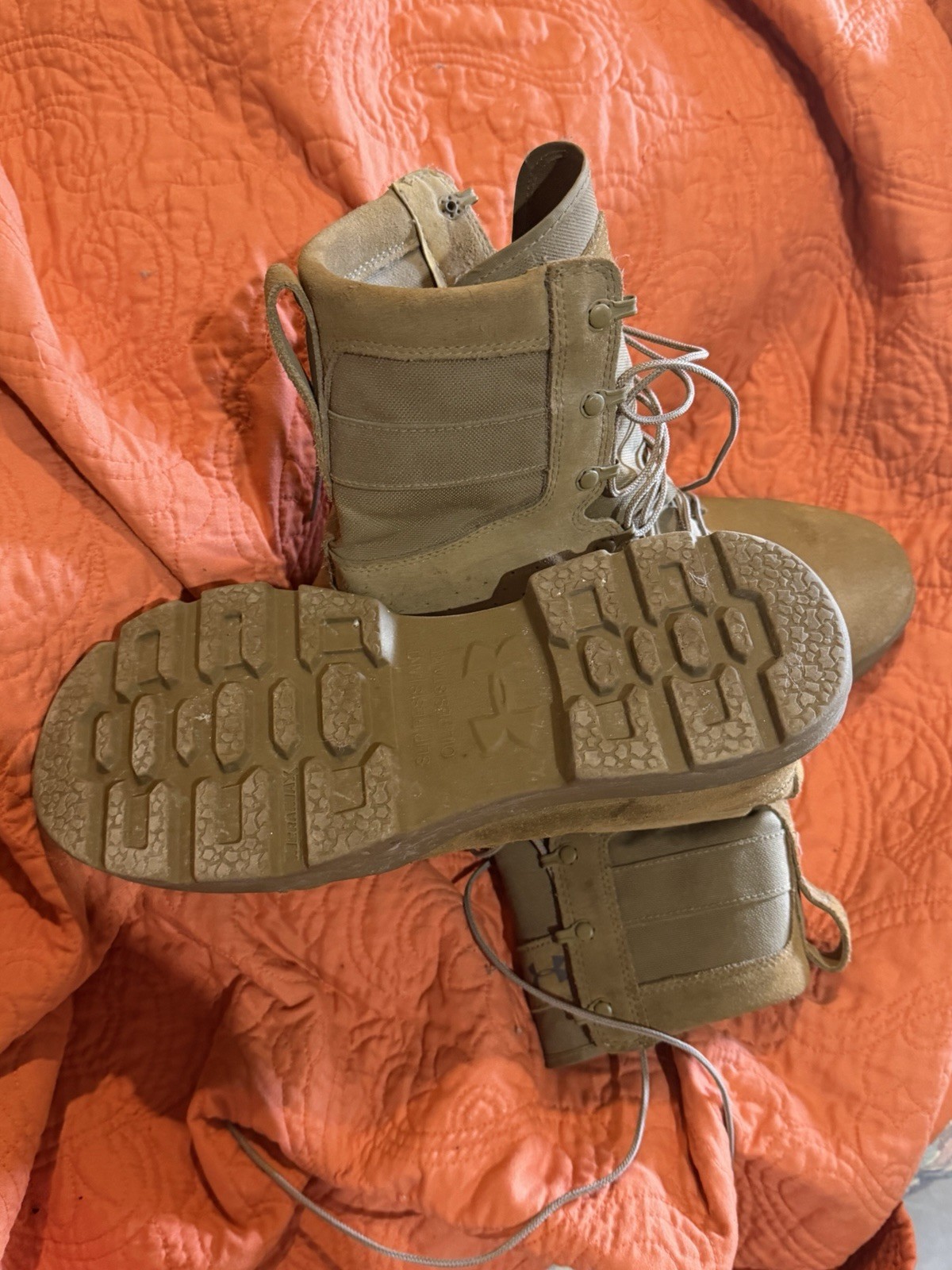 Under Armour Boots Men’s FNP Tactical Suede Coyote Tan 1287352-728 Size 13 USED