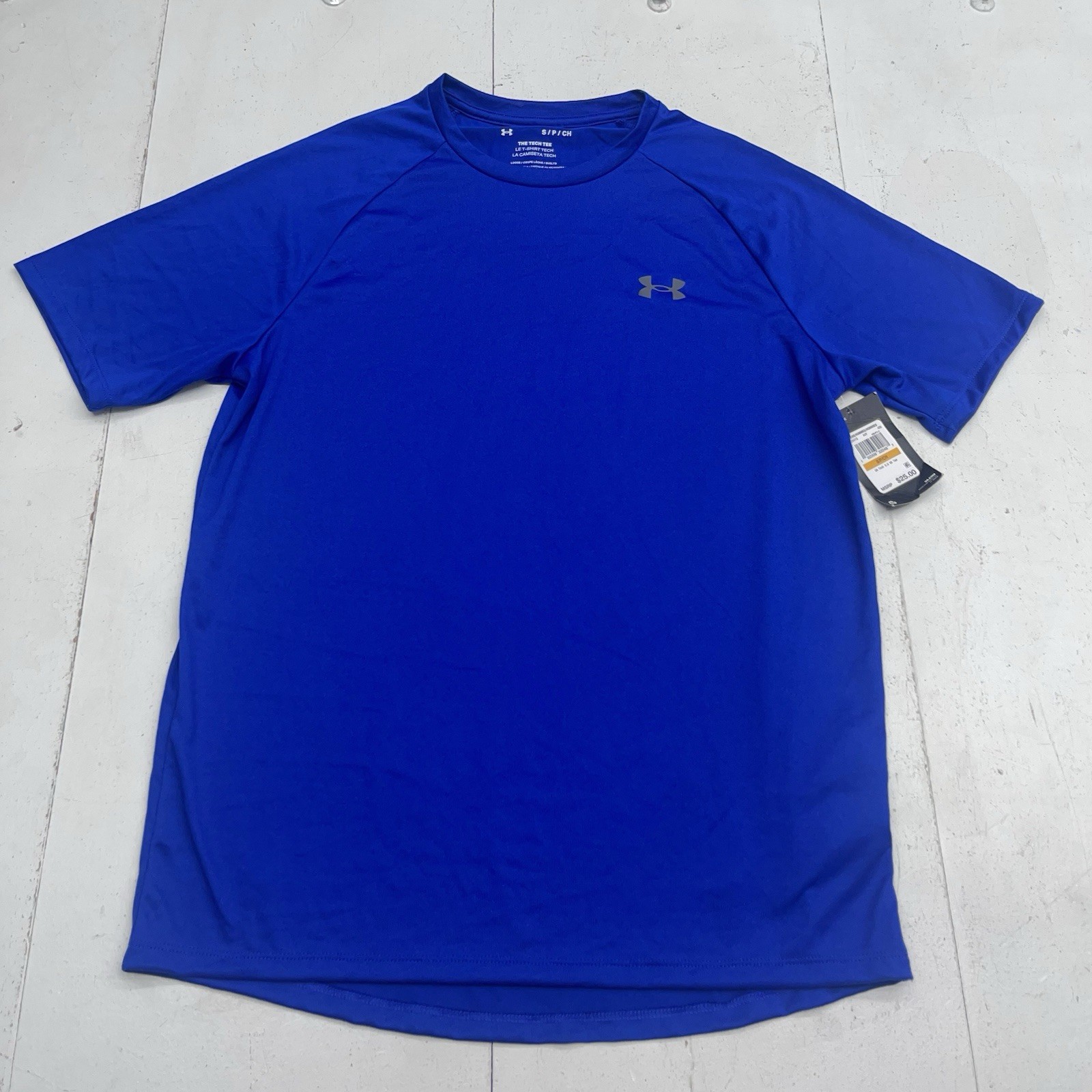 Under Armour Blue Tech 2.0 Short Sleeve Active T Shirt Mens Size Small New