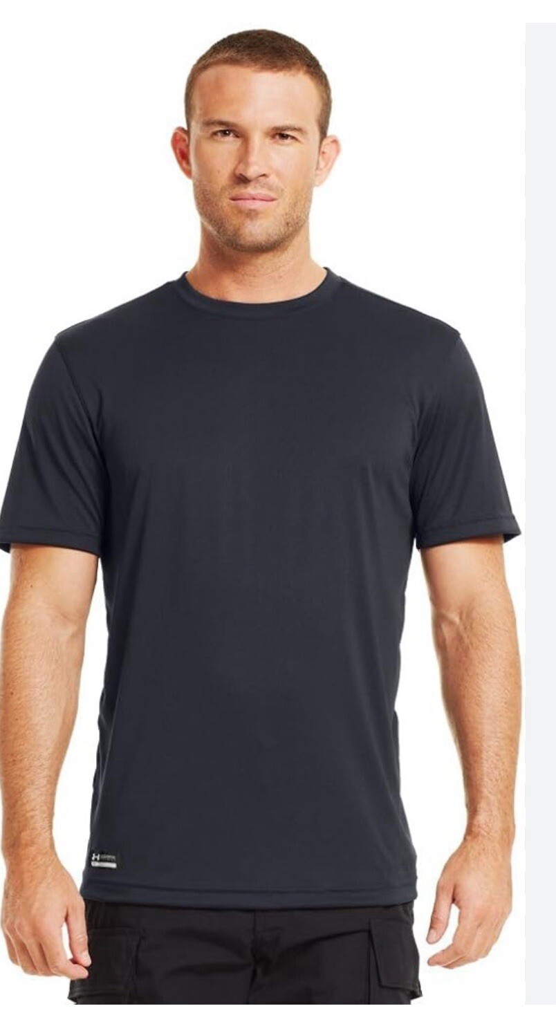 Under Armour UA Tactical  HeatGear Compression T-Shirt Black SIZE Large 1467 NWT