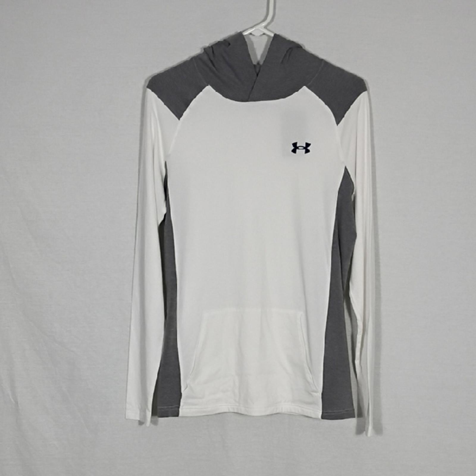 NWT Under Armour White And Gray All Day Long Sleeve Hoodie Mens Size Small