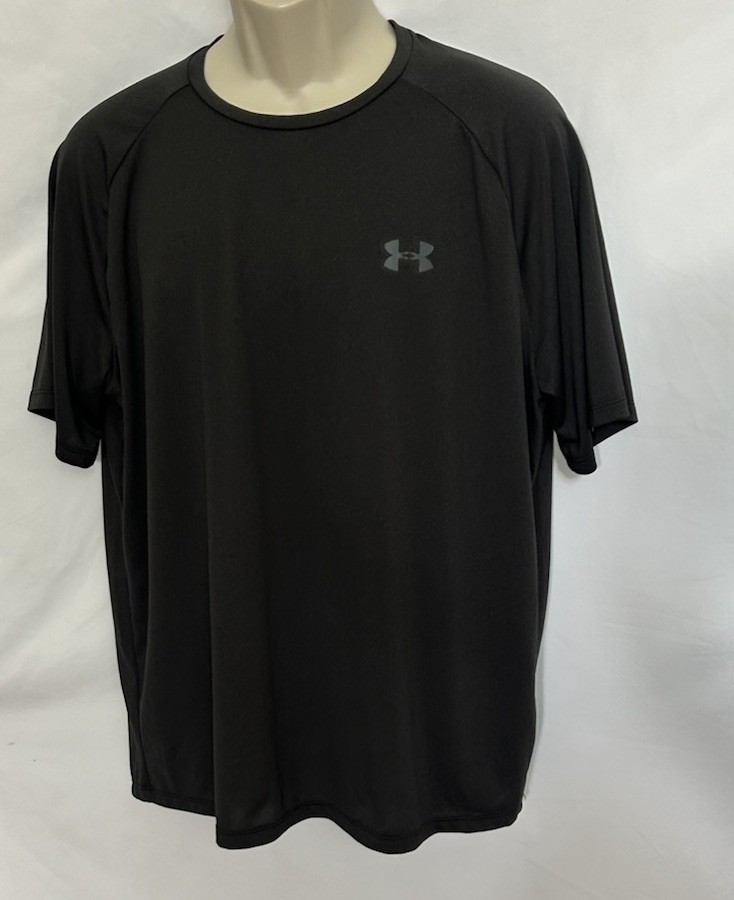 Under Armour Mens The Tech Tee Shirt Dark Gray Crewneck T-shirt Size Large