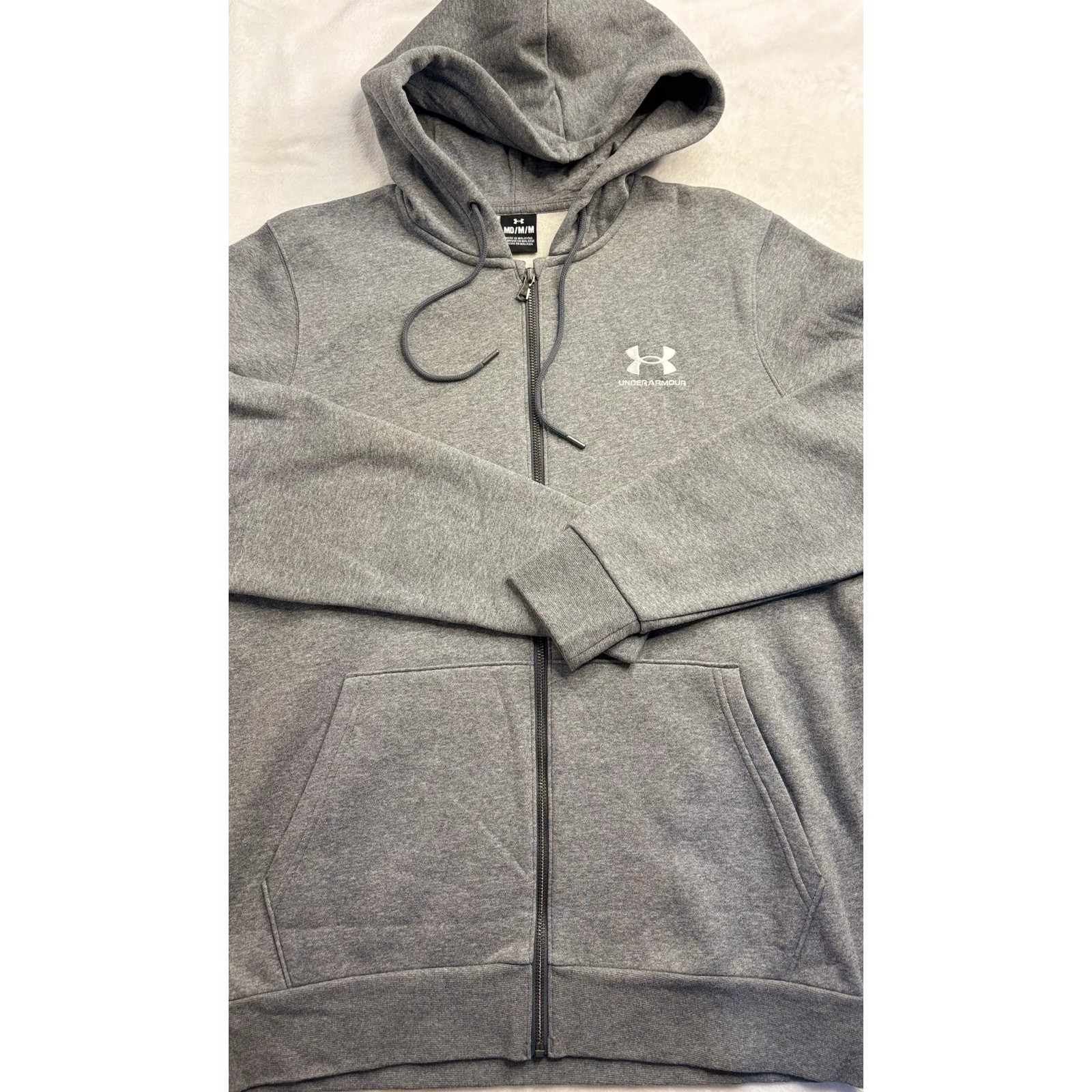 Under Armour Men’s Medium Essential Fleece Full Zip Hooded Sweatshirt NWTs