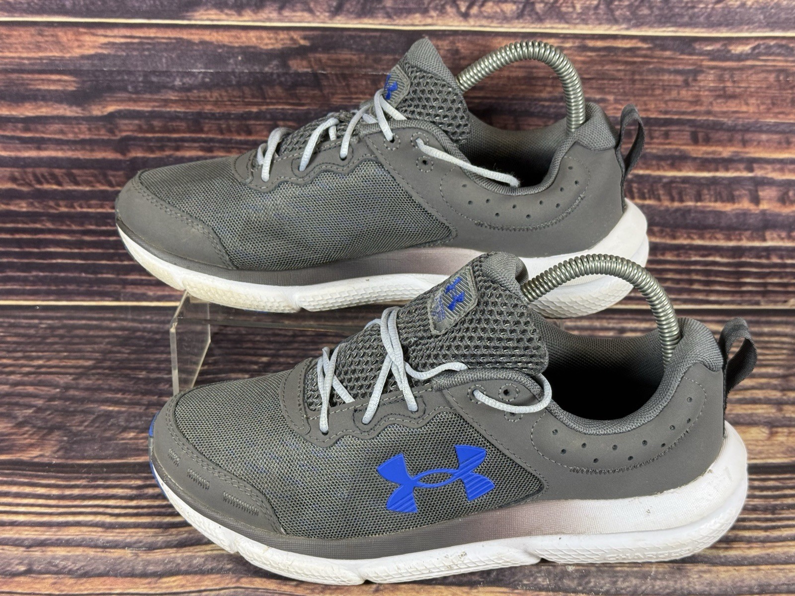 Under Armour Mens Charged Assert 10 3026175-106 Gray Running Shoes Sneakers Sz 7