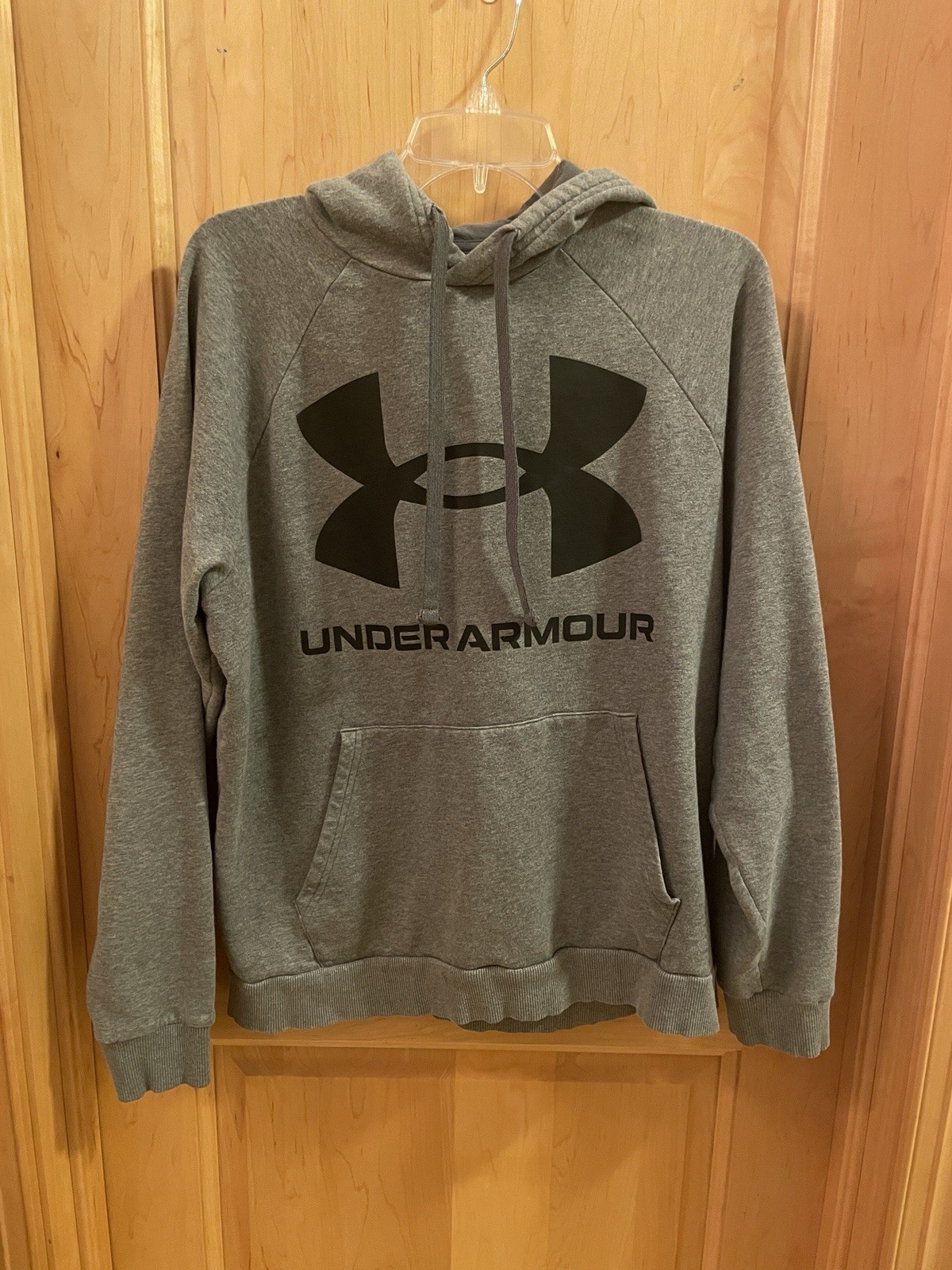 UA Under Armour Men’s Fleece Big Logo Hoodie Sweatshirt  Size M Gray