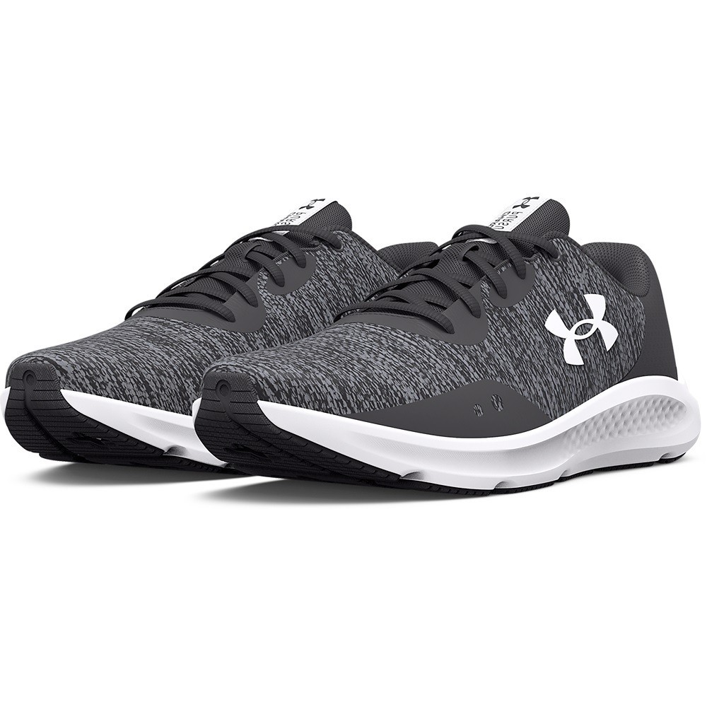 Under Armour 3025945 Men’s UA Charged Pursuit 3 Twist Shoes, Jet Gray, Size 8