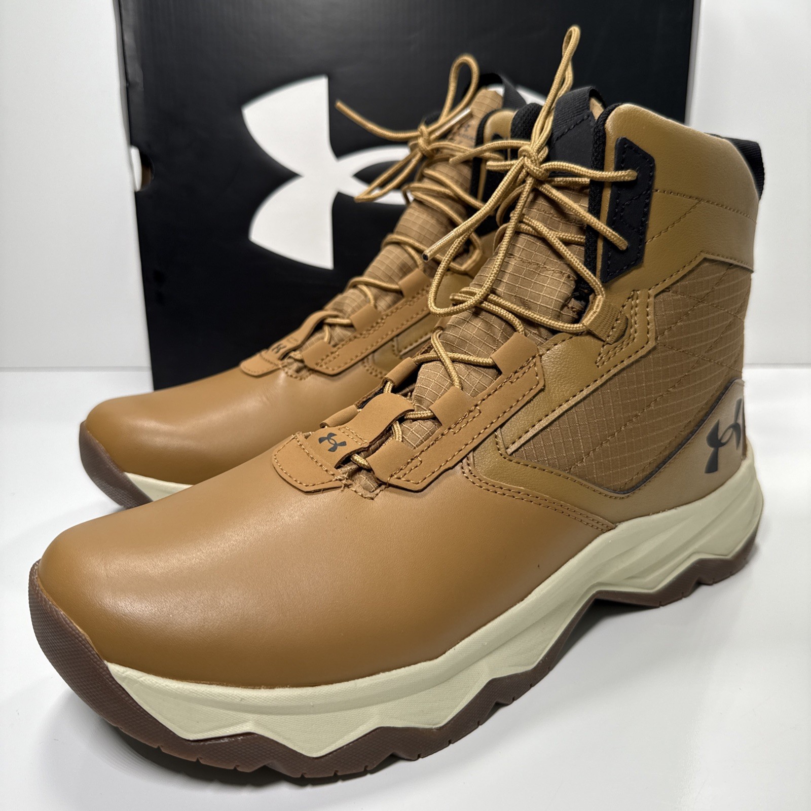 Under Armour UA Stellar G2 6″ Tactical Boots Mens Sz 10.5 Brown Hiking