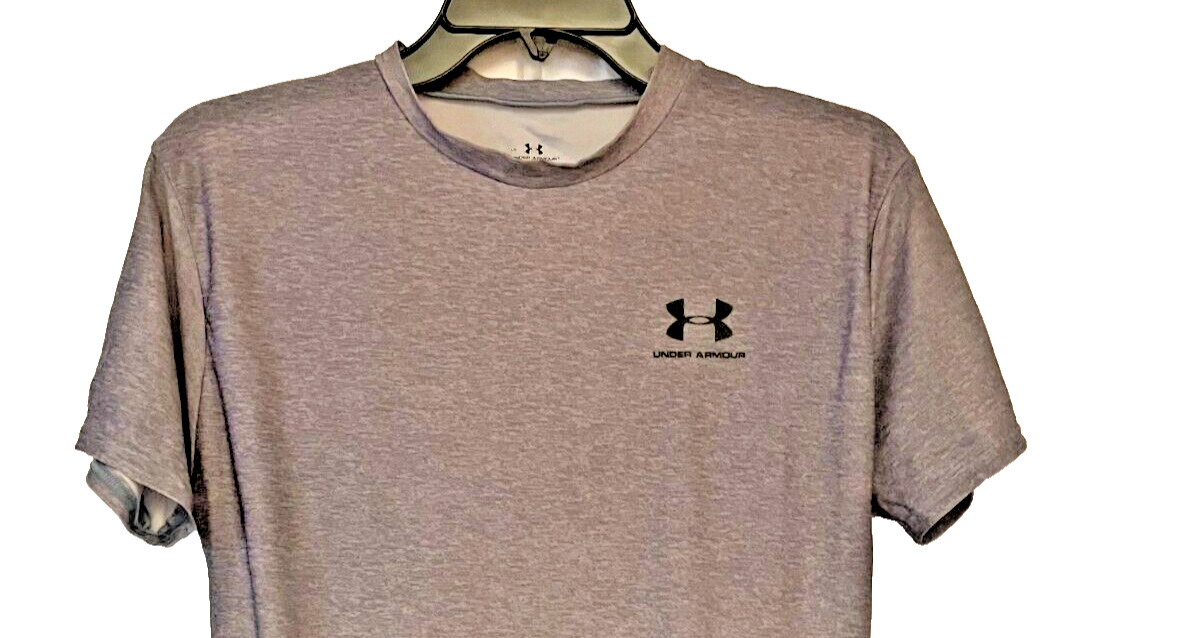 Under Armour Gray Mens Short Sleeve Compression Shirt Size L Sz Large