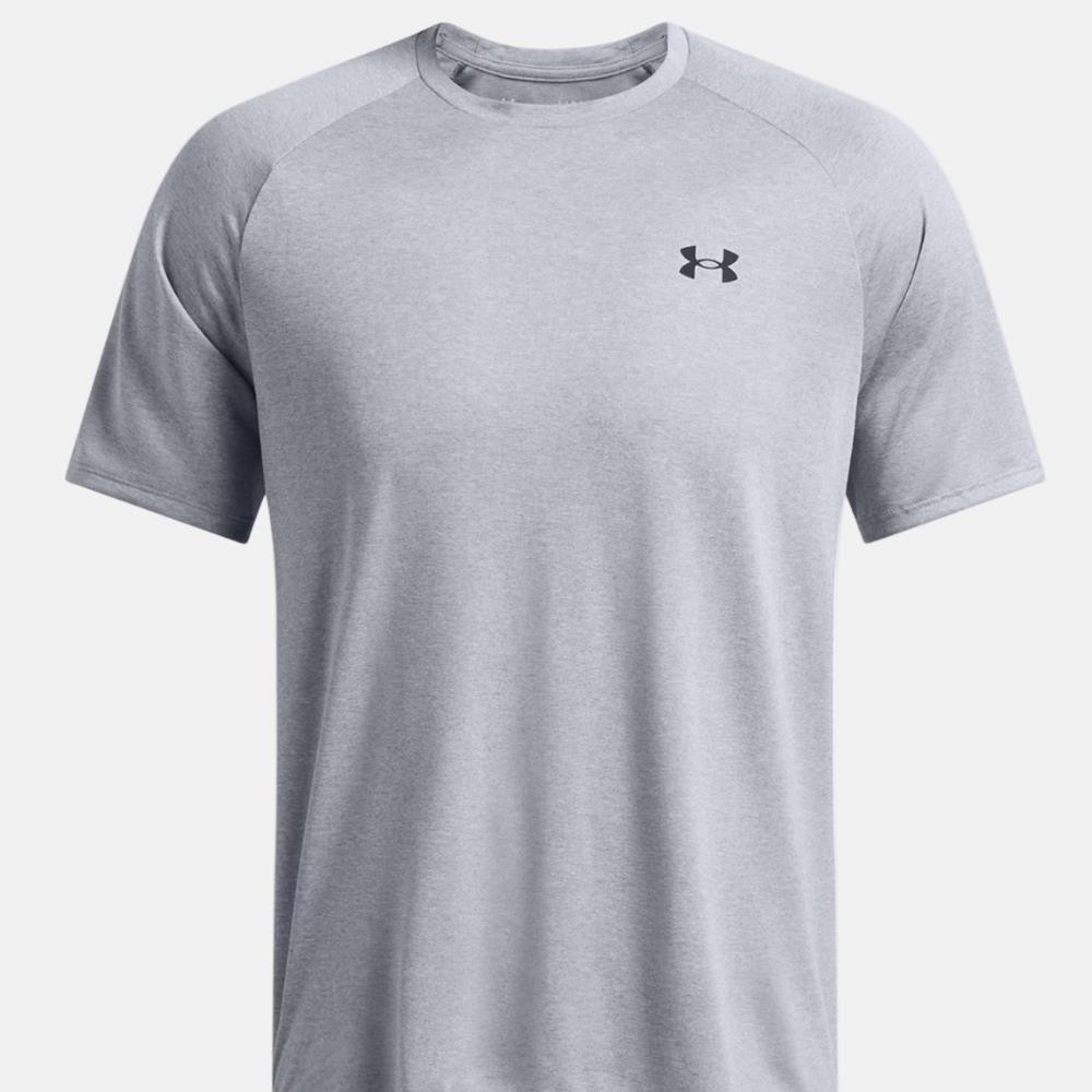 UA Men’s Tech Short Sleeve T-shirt- Steel Light Heather/Black