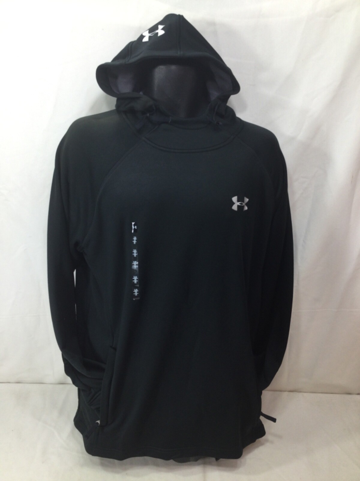 NEW Under Armour Cold Gear BLACK Hoodie Hooded Sweatshirt Size Large Activewear