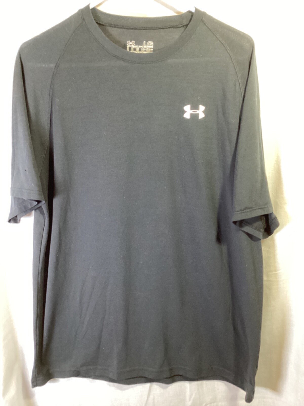Under Armour Heat Gear Black Large Polyester T Shirt