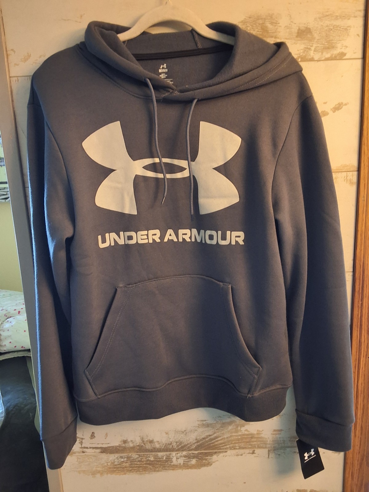 Mens UA Under Armour Logo  MSRP $60 Grey Sweatshirt M Hoody New With Tags