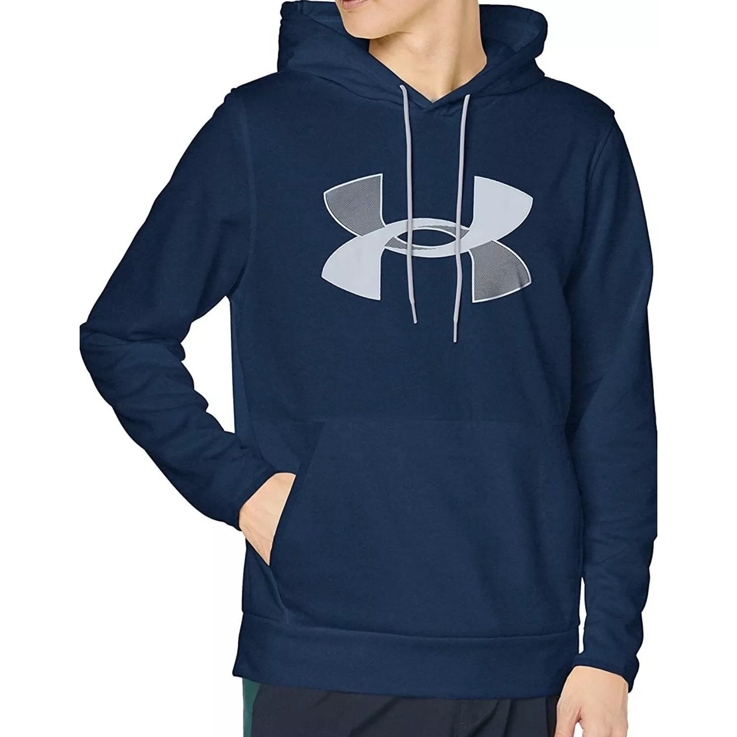 Under Armour Cold Gear 1357085 Fleece Big Logo Hoodie Blue Sweatshirt S