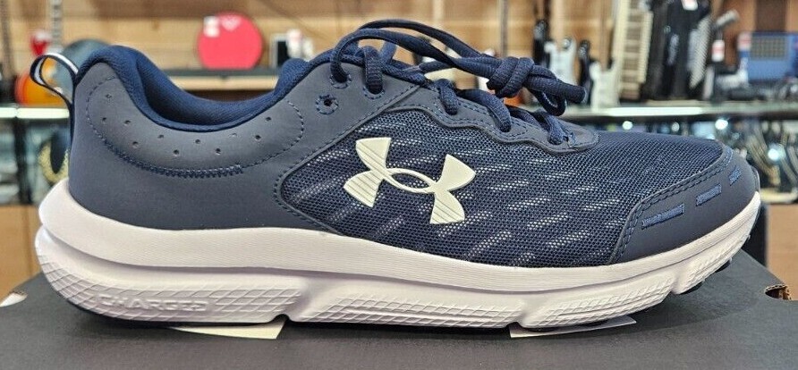 Under Armour Men’s Charged Assert 10, Academy/White – 3026175-400