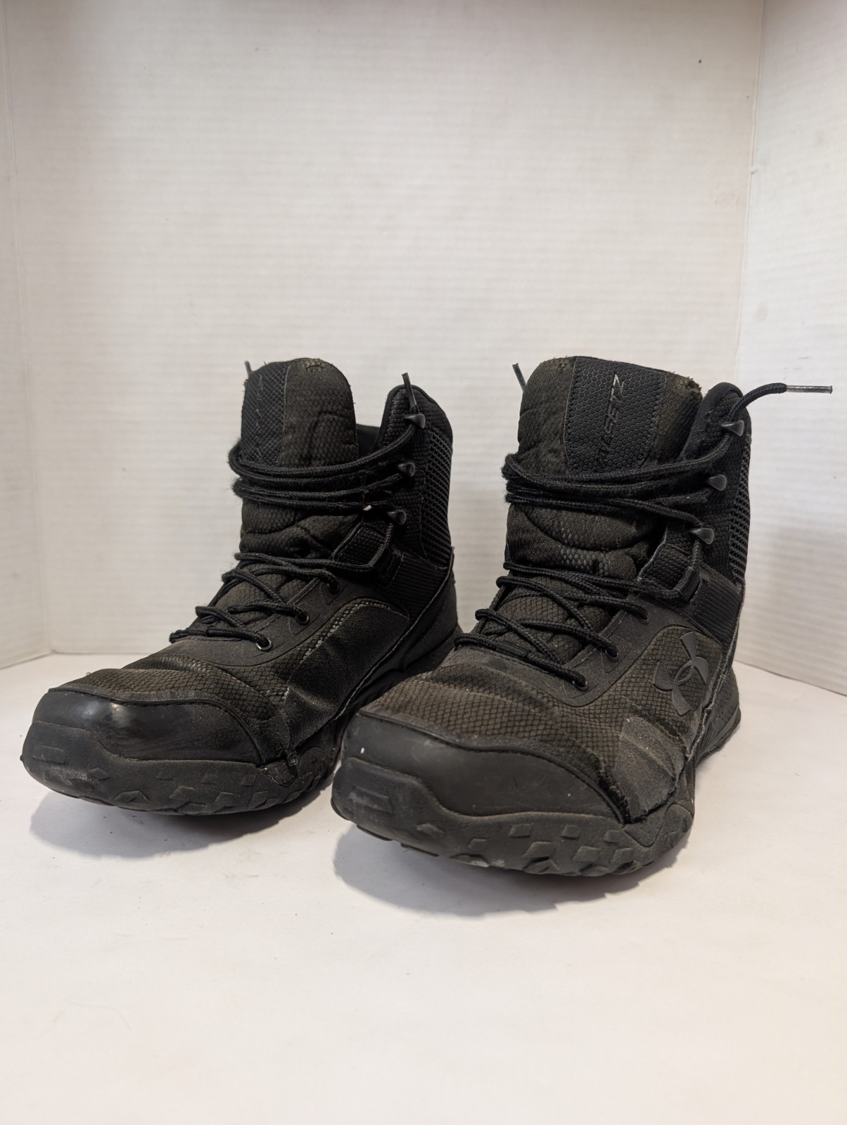 Under Armour Boots Mens 10 Black Valsetz RTS 1.5 Tactical Military Combat – Read