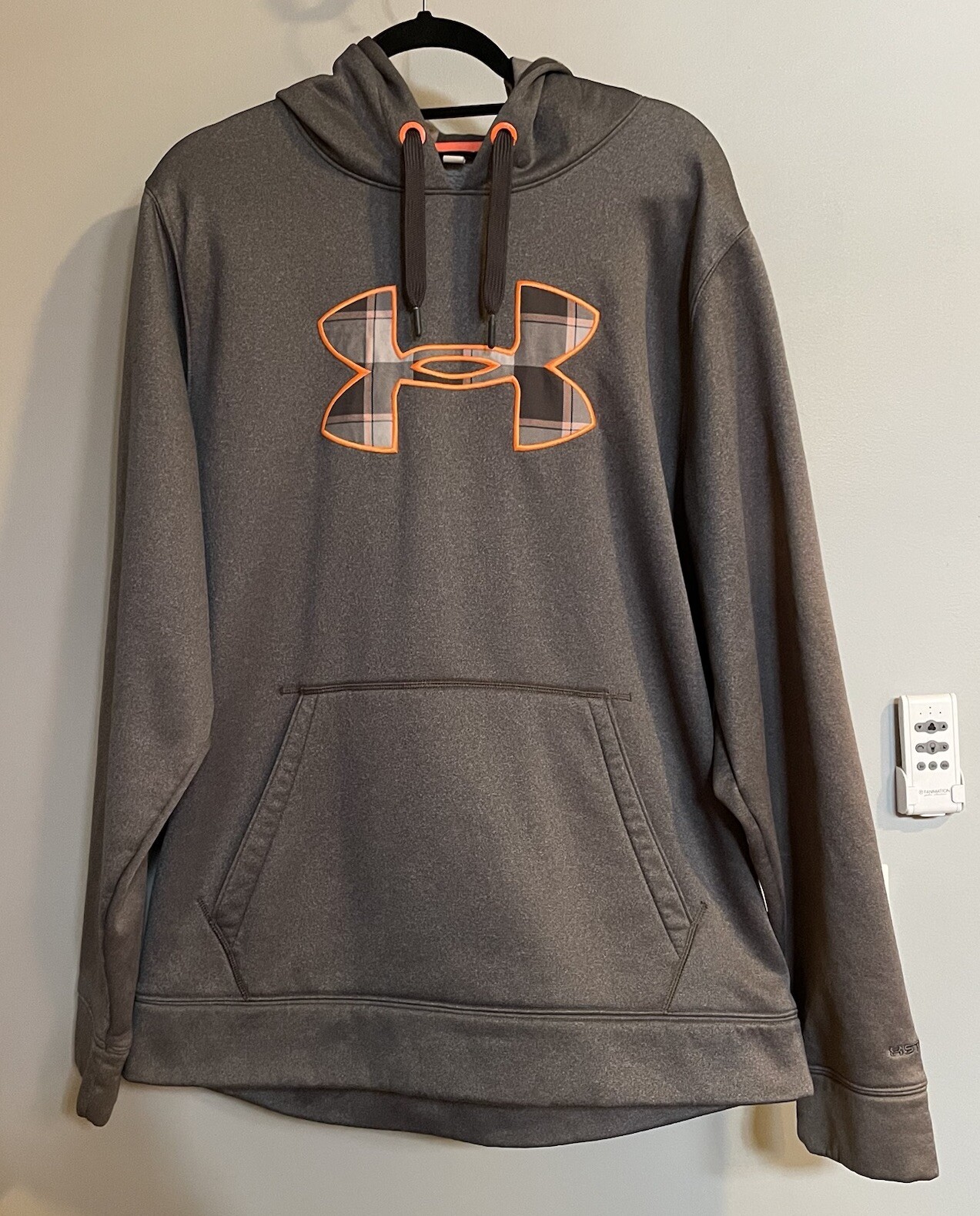 Under Armour Hoodie Storm Loose Pullover Sweatshirt Smooth Fleece Logo Large