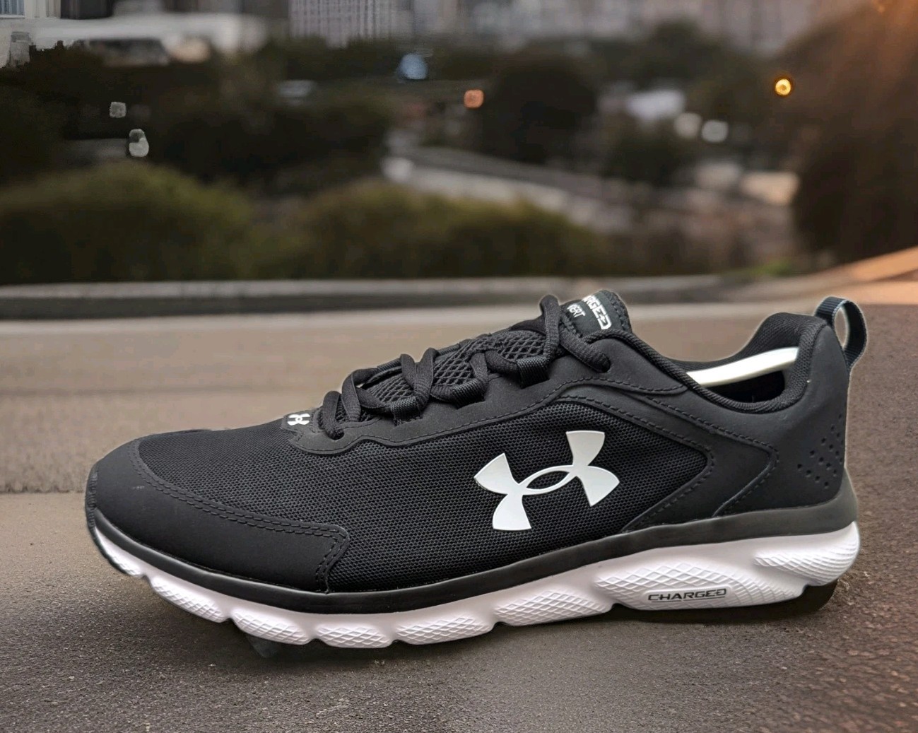 Mens Under Armour Charged Assert 9 Running Shoes Sz 12 Black VGC 3024590 001