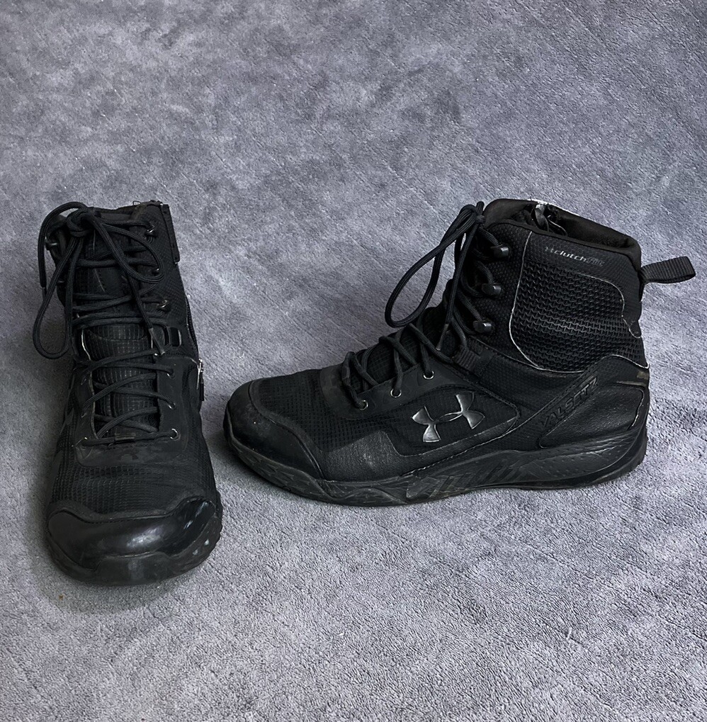 Under Armour Valsetz RTS 1.5 Boots Men’s  10.5  ZIP Combat Tactical Black ISSUES